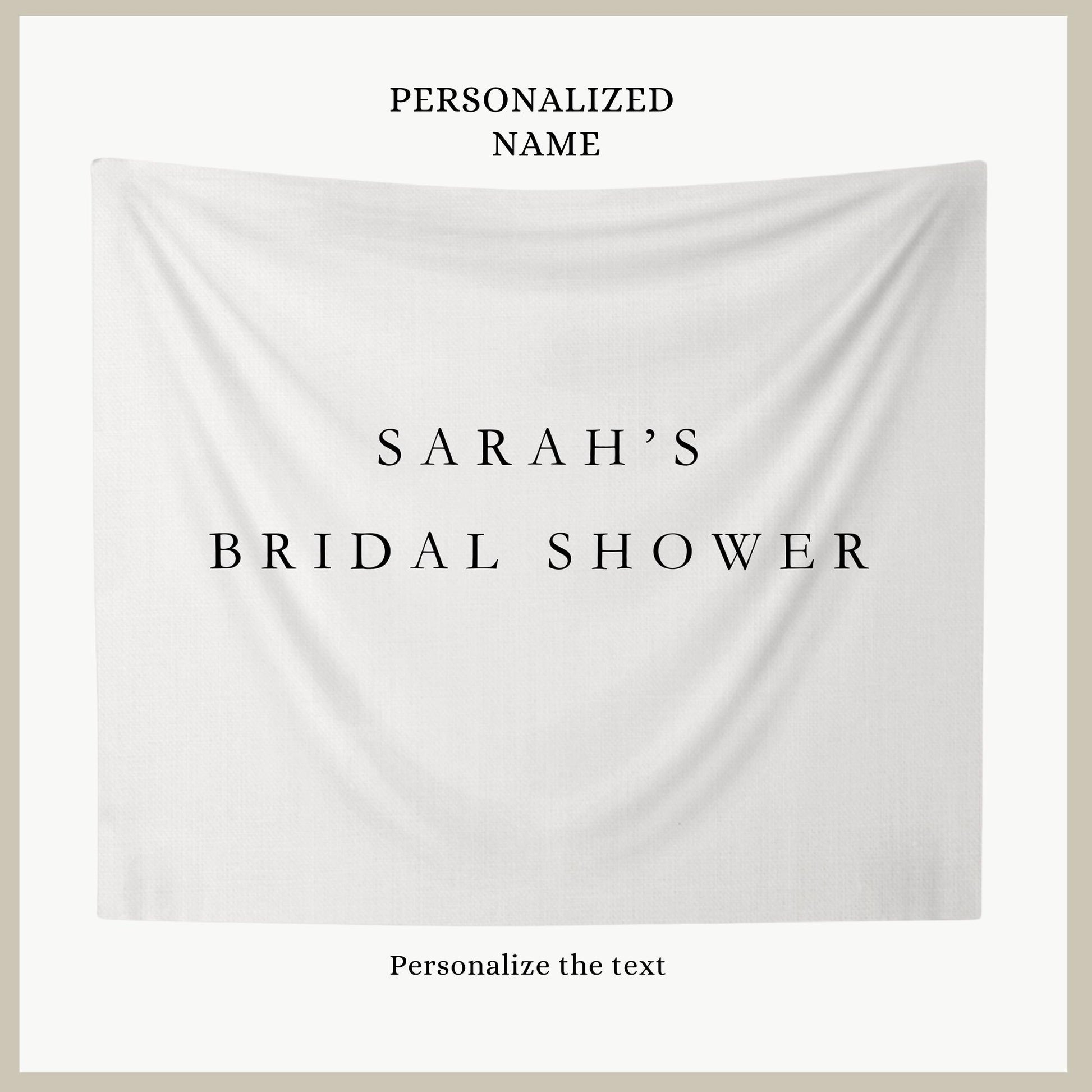 Personalized Bridal Shower Banner Custom Wedding Shower Banner Fabric Sign Fabric Bridal Shower Decor Hanging Linen Backdrop Welcome Sign