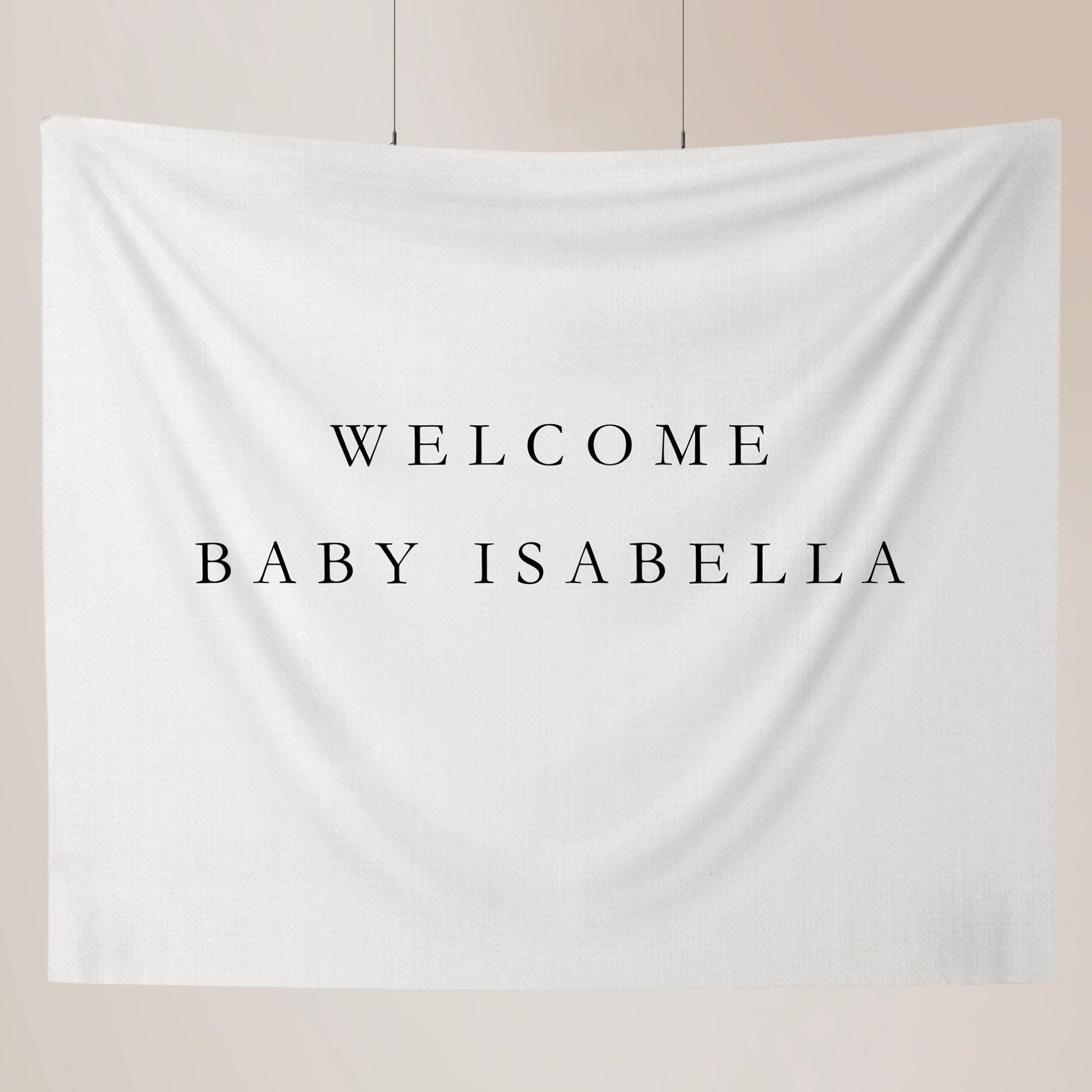 Personalized Baby Shower Banner Custom Baby Shower Fabric Sign Gender Neutral Baby Shower Decor Hanging Linen Backdrop Welcome Sign