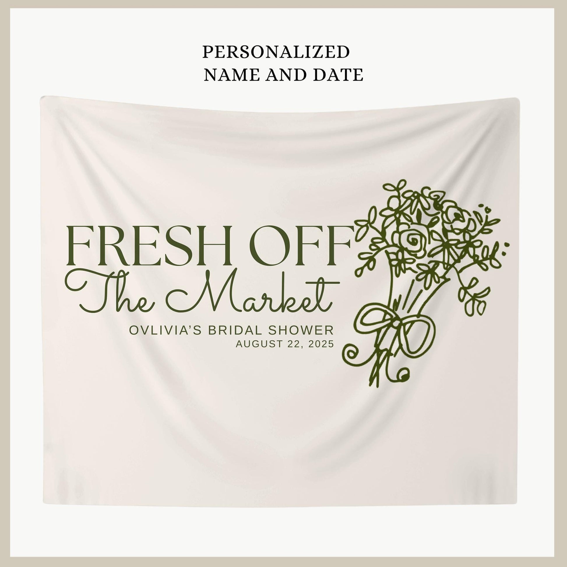 Fresh Off The Market Sign Fresh Off The Market Bridal Shower Banner Minimalist Bridal Shower Sign Flower Market Bridal Shower Decorations