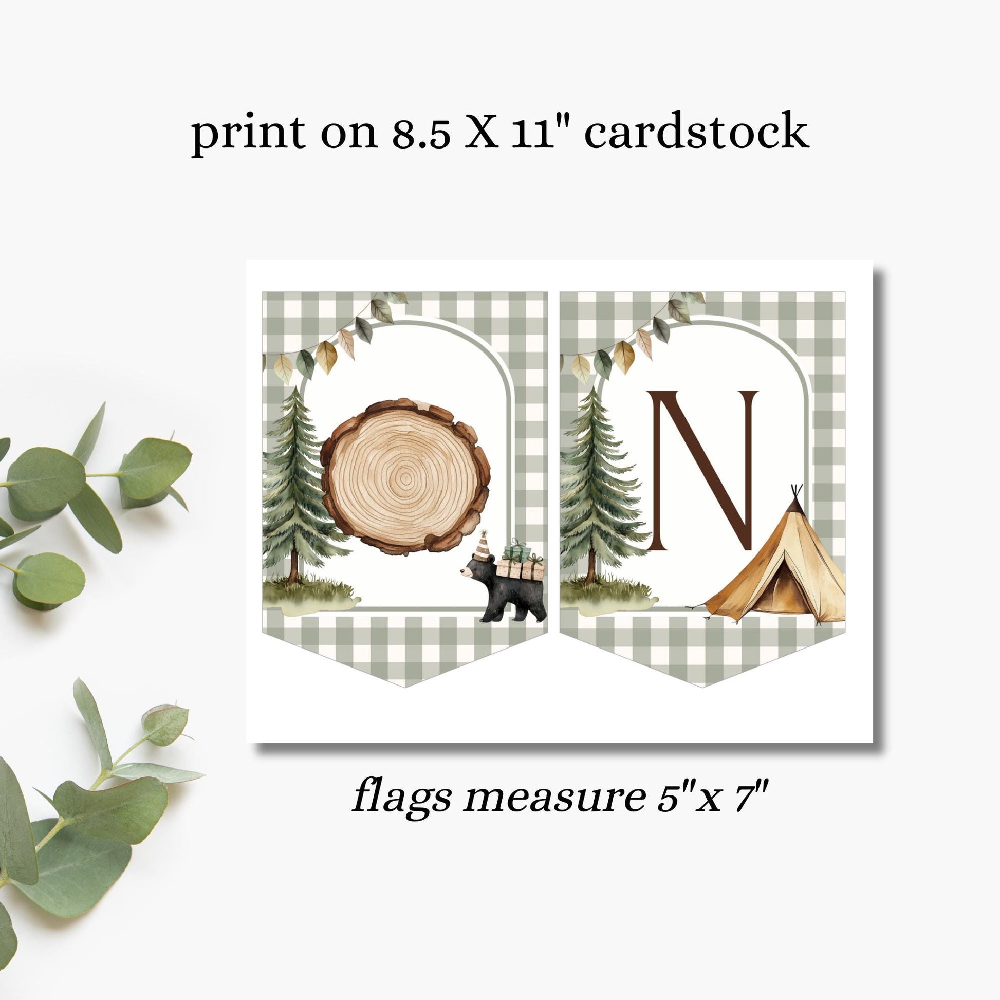 One Happy Camper Highchair Banner, Outdoor Birthday Decorations, Camping Theme Party, First Birthday Banner