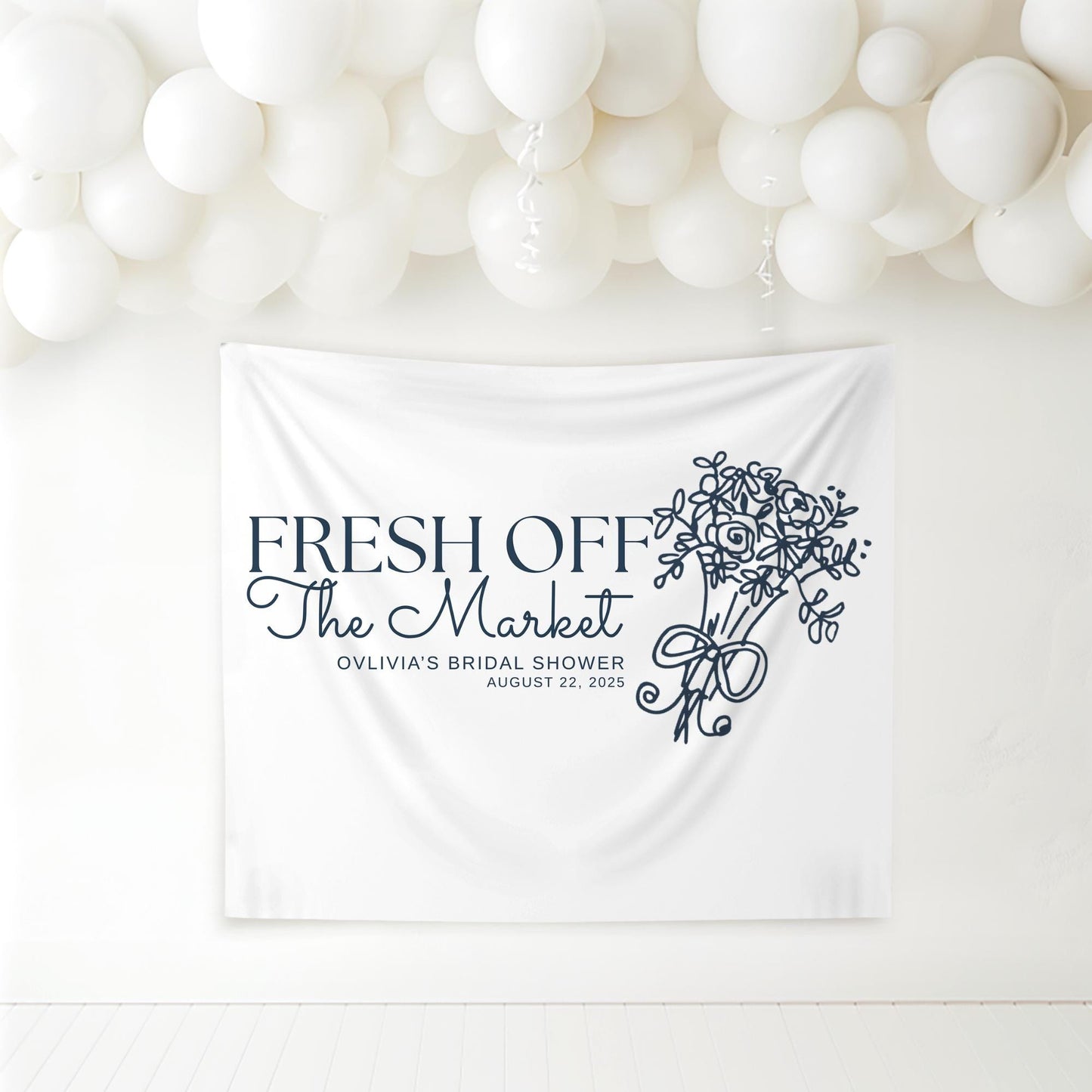 Fresh Off The Market Sign Fresh Off The Market Bridal Shower Banner Minimalist Bridal Shower Sign Flower Market Bridal Shower Decorations