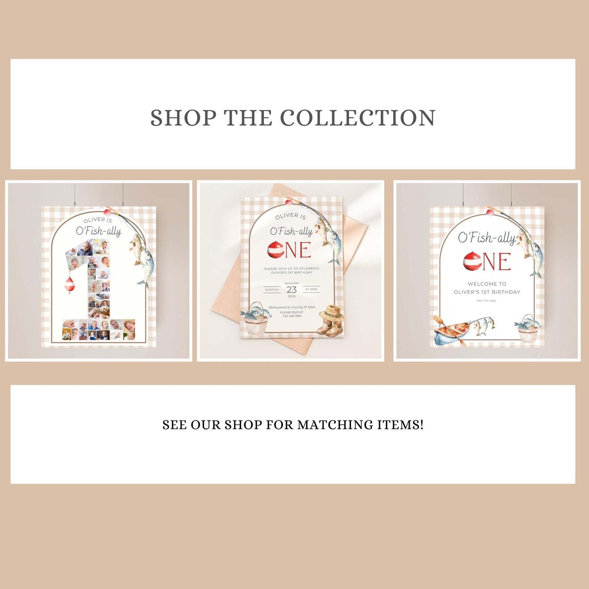 OFishAlly One Birthday Buffet Labels Fishing 1st Birthday Place Cards First Birthday Food Labels The Big One Birthday Reeling in the Fun