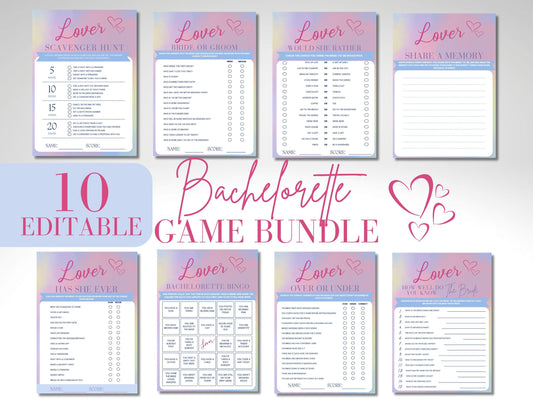 She found her Lover bachelorette games bundle editable bridal shower drinking games Hen party So it's going to be forever bridal bingo