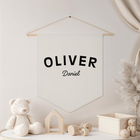 Custom Name Pennant Custom Pennant Personalized Name Wall Banner Kids Nursery Decor Baby Room Decor Boyhood Pennant Custom Name Flag