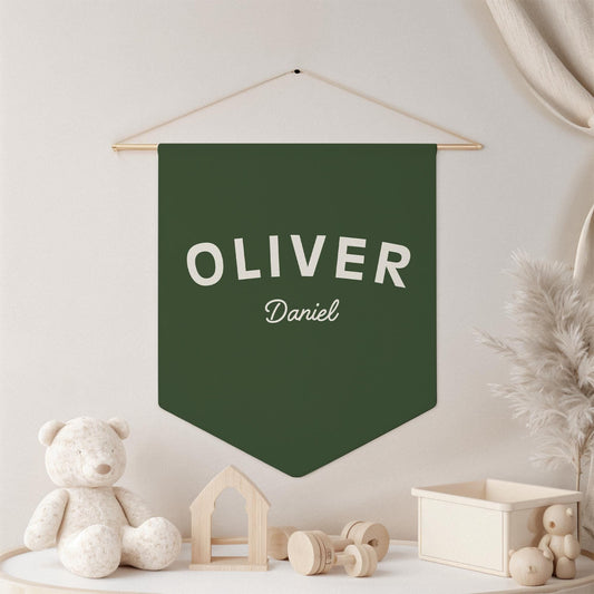Custom Name Pennant Custom Pennant Personalized Name Wall Banner Kids Nursery Decor Baby Room Decor Boyhood Pennant Custom Name Flag
