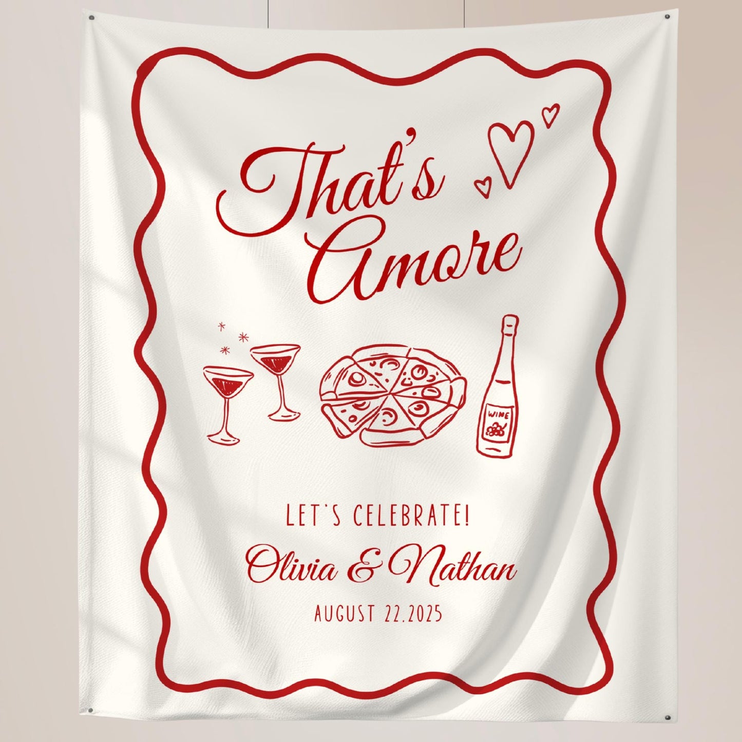 That&#39;s Amore Engagement Party Welcome Sign Amore Bridal Shower Sign Whimsical Italian Theme Bachelorette Pizza Rehearsal Dinner Decor