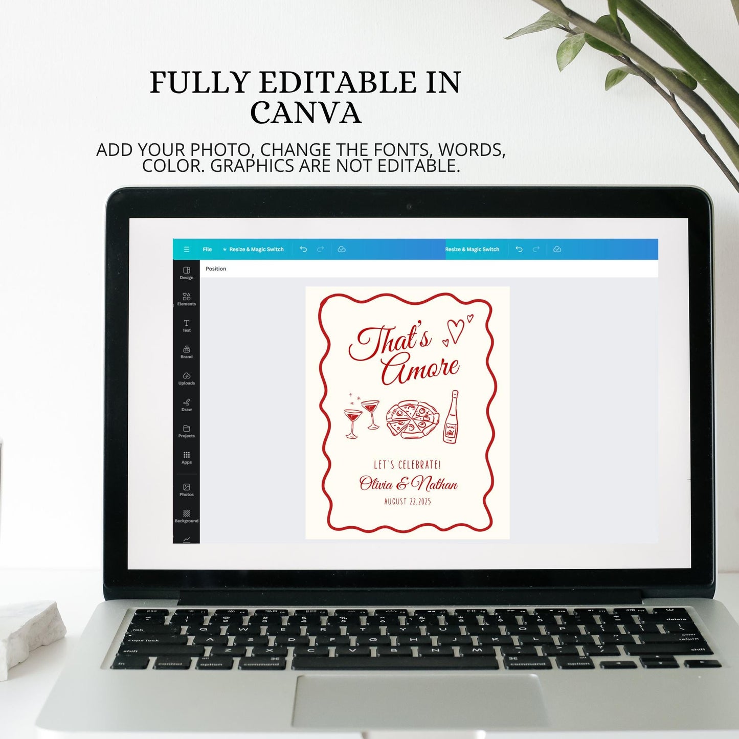 That&#39;s Amore Engagement Party Welcome Sign Amore Bridal Shower Sign Whimsical Italian Theme Bachelorette Pizza Rehearsal Dinner Decor