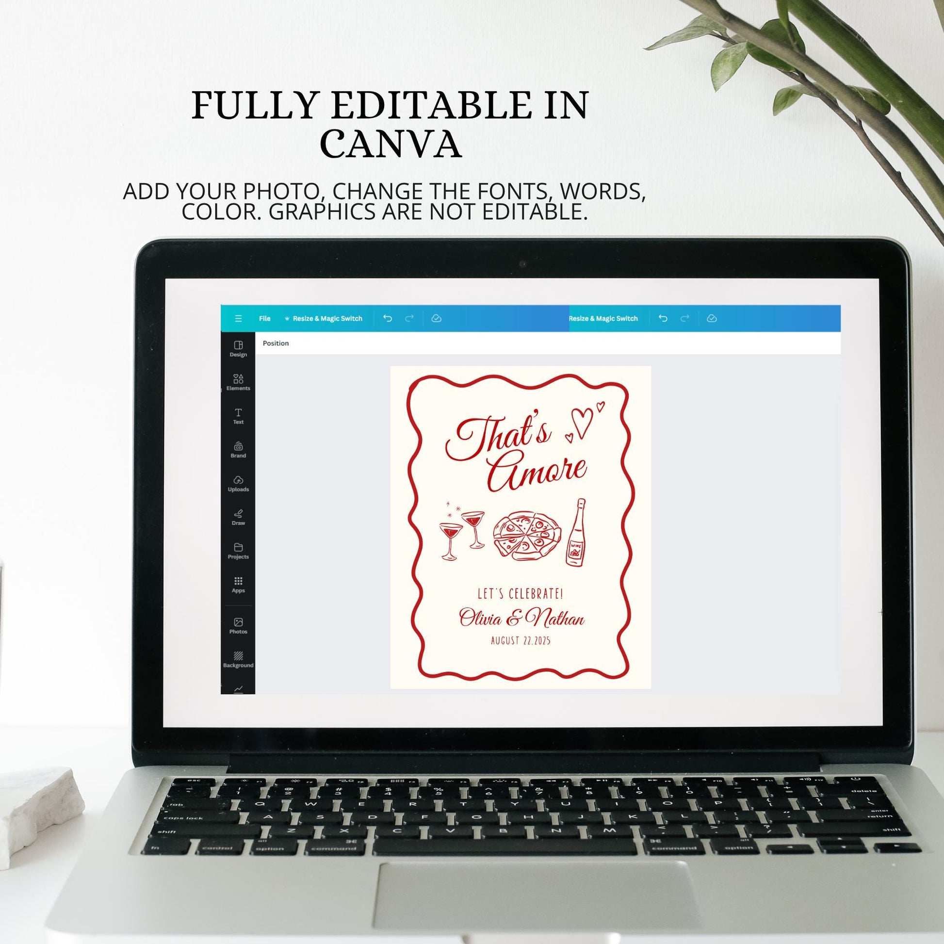 That&#39;s Amore Engagement Party Welcome Sign Amore Bridal Shower Sign Whimsical Italian Theme Bachelorette Pizza Rehearsal Dinner Decor