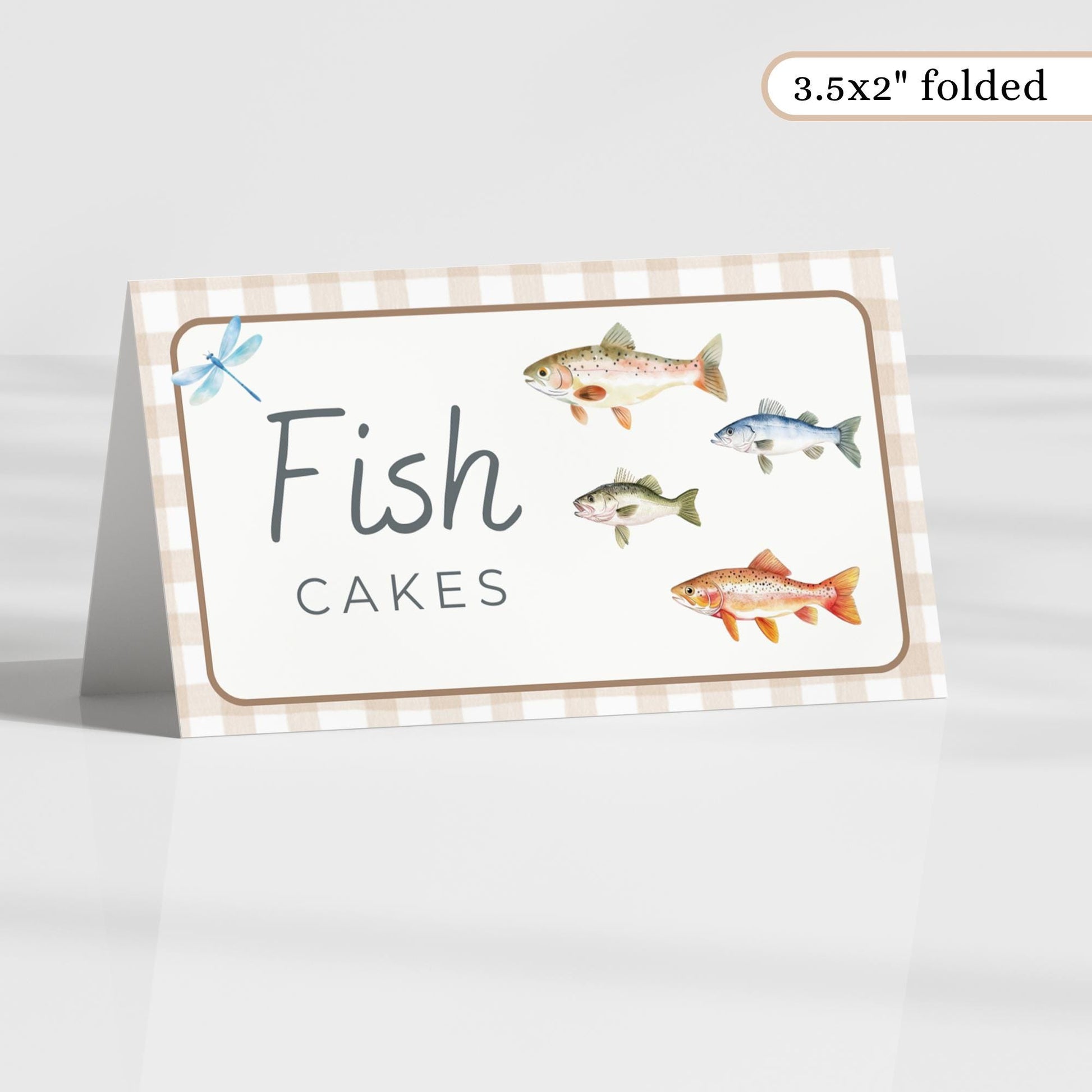 OFishAlly One Birthday Buffet Labels Fishing 1st Birthday Place Cards First Birthday Food Labels The Big One Birthday Reeling in the Fun