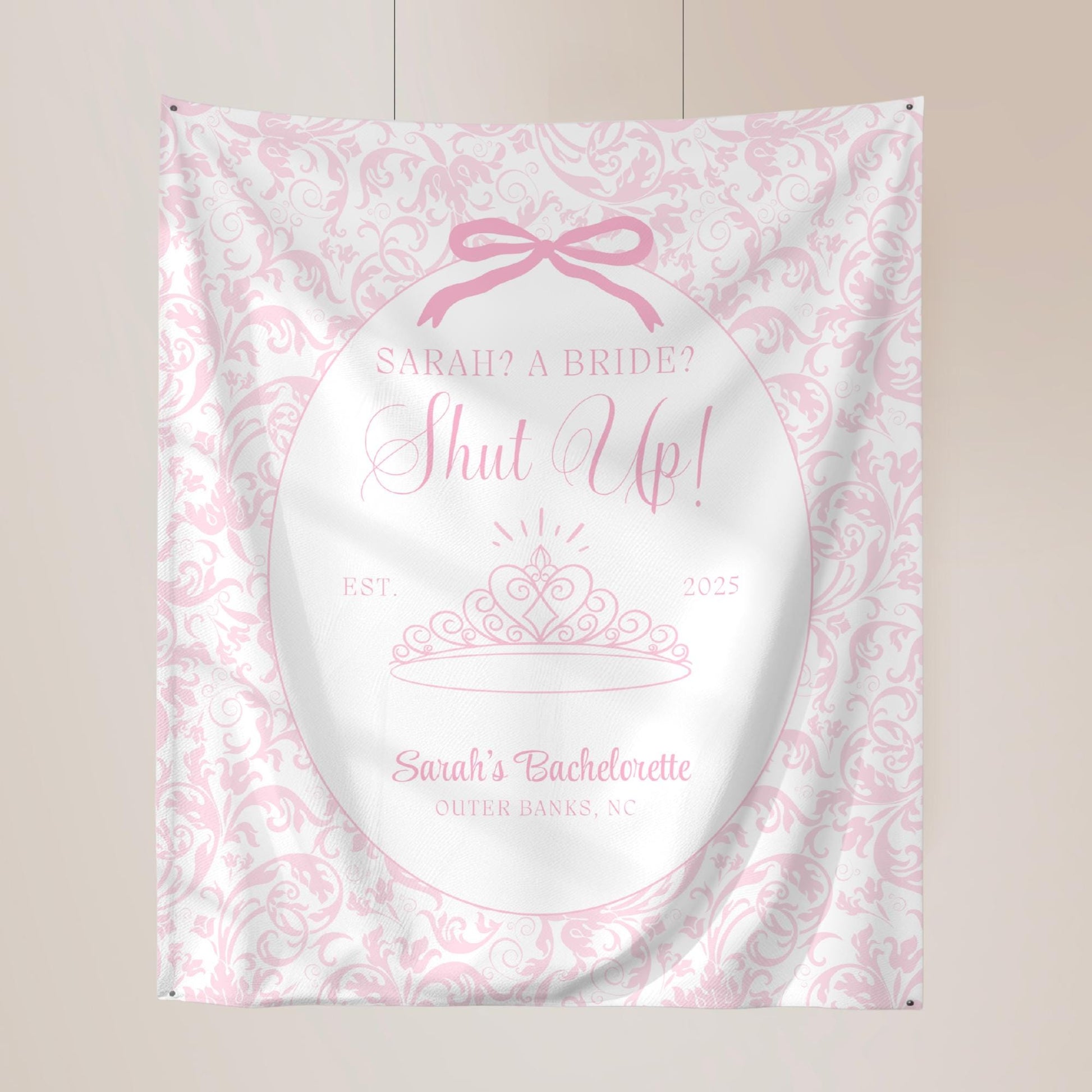 Me? A Bride? Shut Up! Banner Princess Themed Bachelorette Party Supplies Diaries Decor Princess Bridal shower Backdrop Tapestry decor Hen