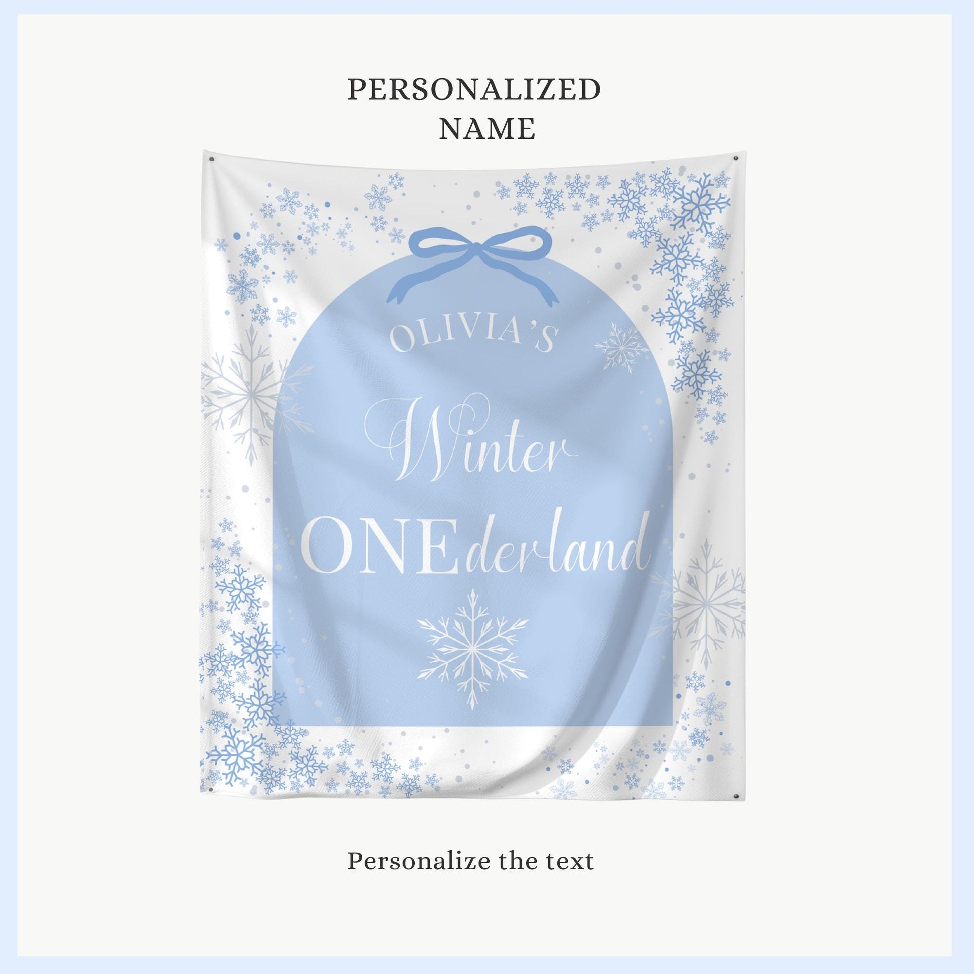 Winter Onederland Birthday Banner Winter Wonderland 1st Birthday Decor Snowflake First Birthday Welcome Sign, Christmas Birthday Tapestry