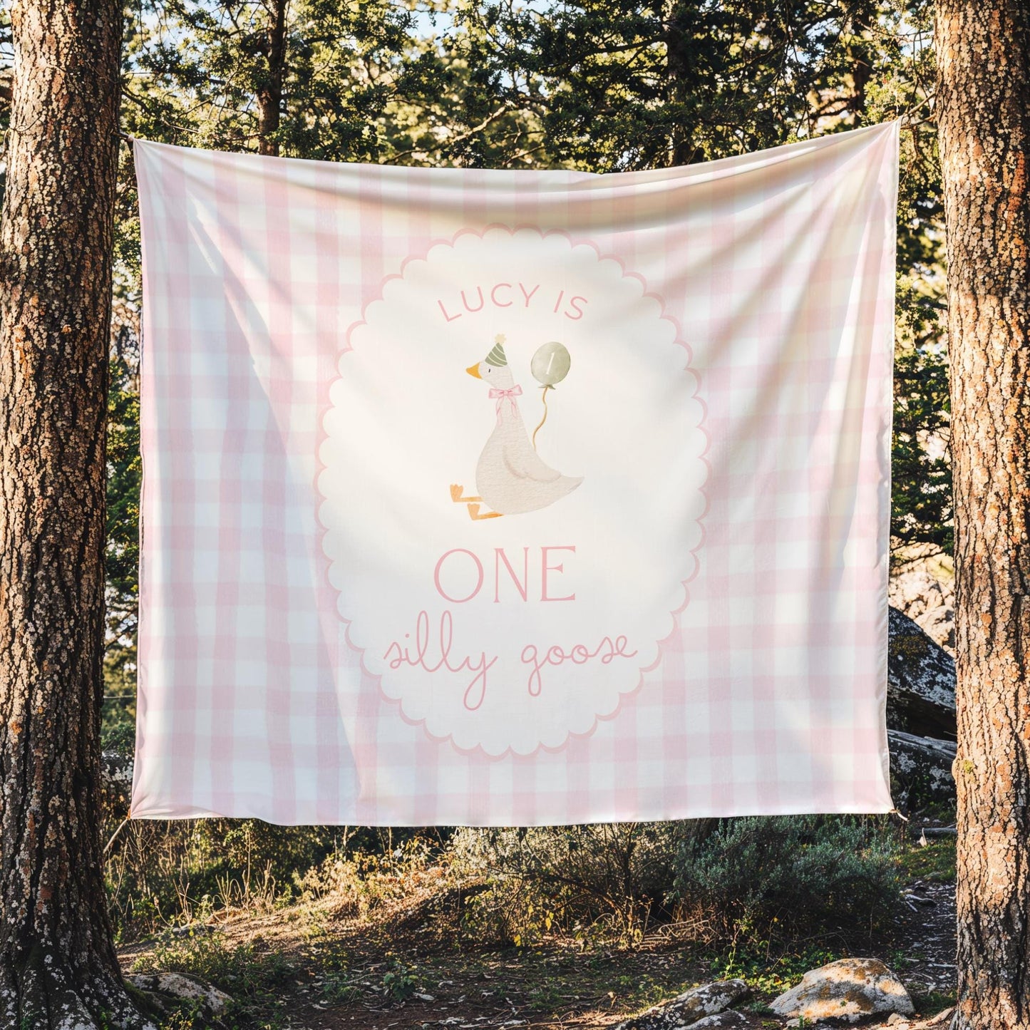 One Silly Goose Birthday Personalized Banner 1st Birthday Silly Goose Party Decor Photo Backdrop Goose Custom Banner First Birthday Ideas