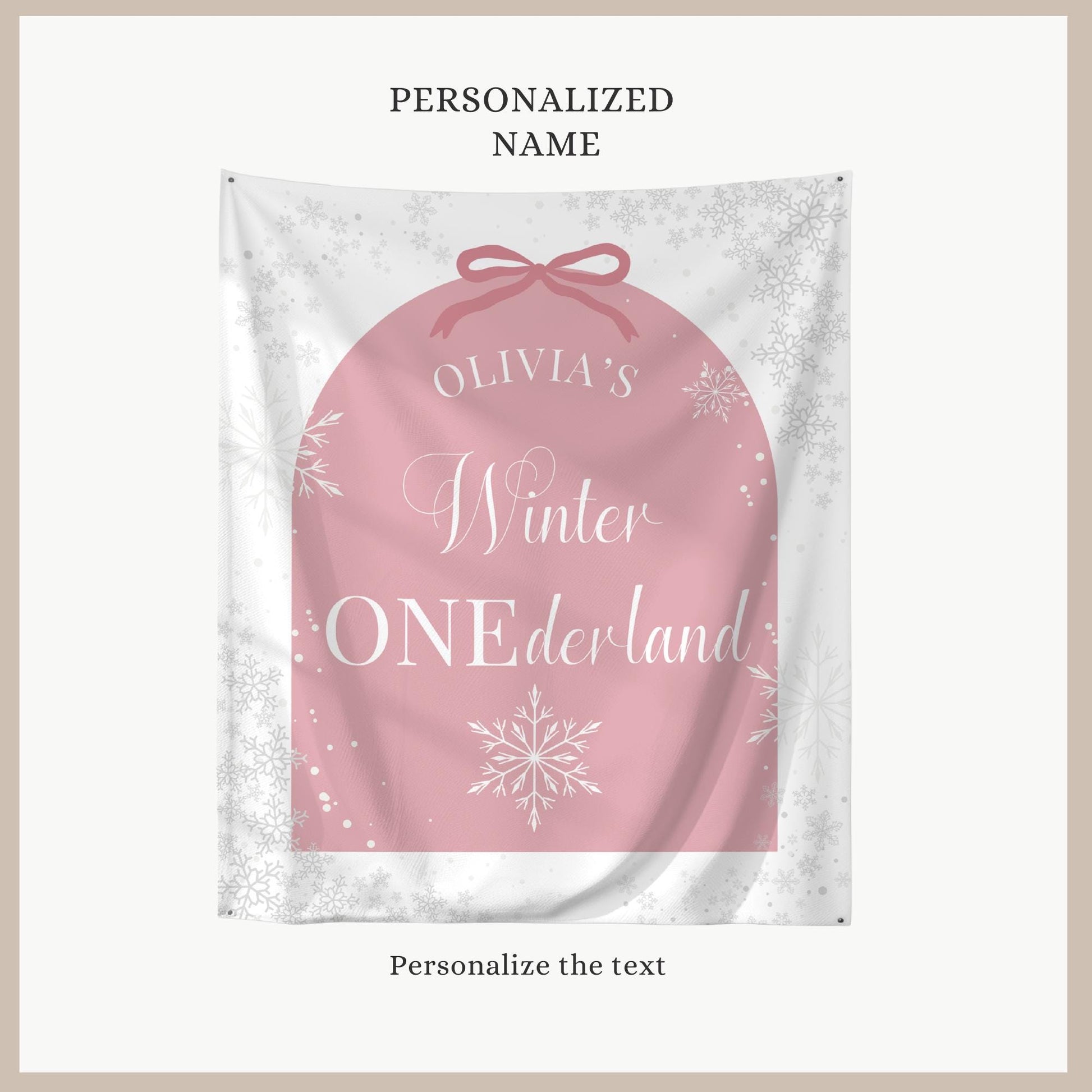 Winter Onederland Birthday Banner Winter Wonderland 1st Birthday Decor Snowflake First Birthday Welcome Sign Christmas Birthday Tapestry