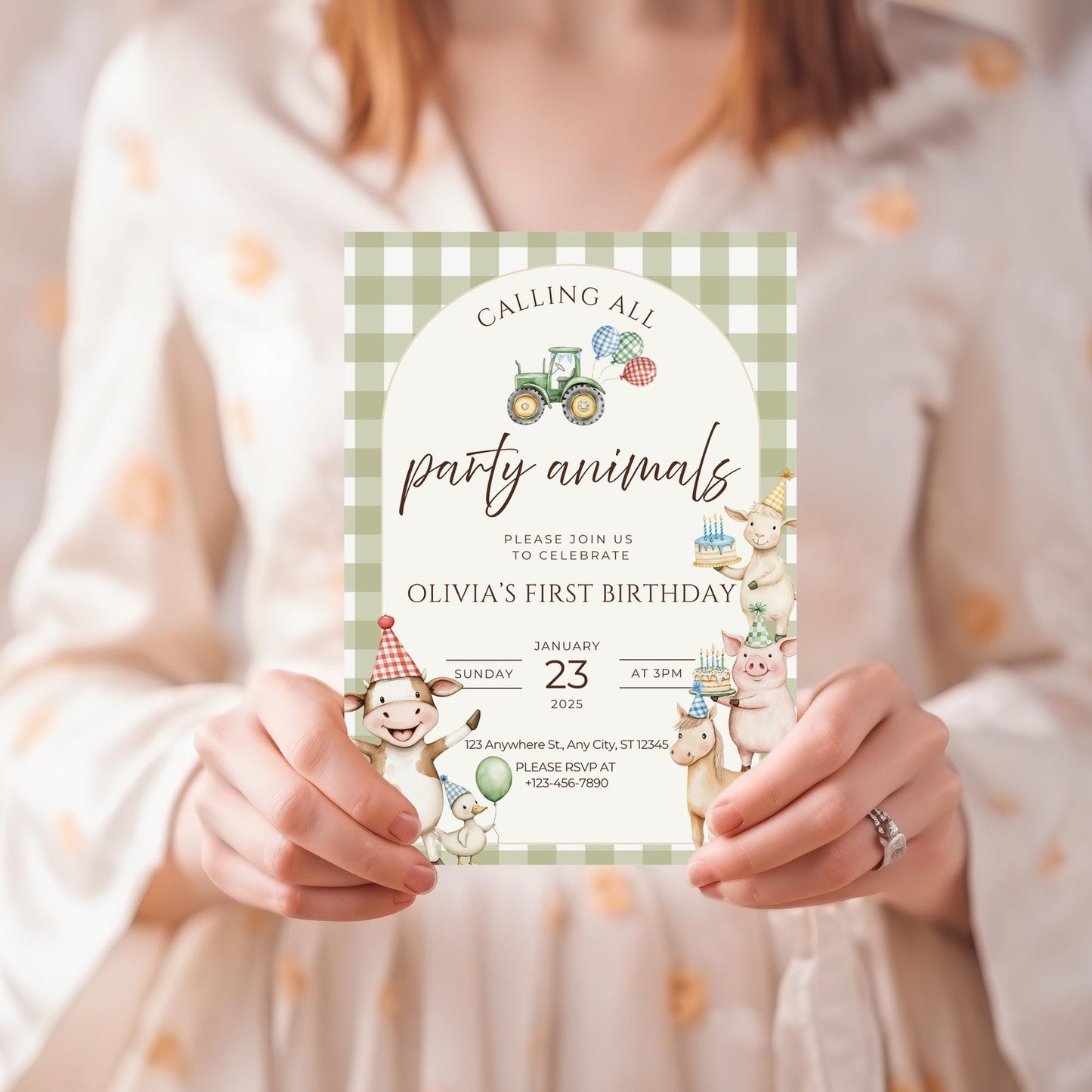 Farm Birthday Invitation Digital Download Party Invitation Farm Animals Birthday Party Animals Birthday Barnyard Theme Country Birthday Fun