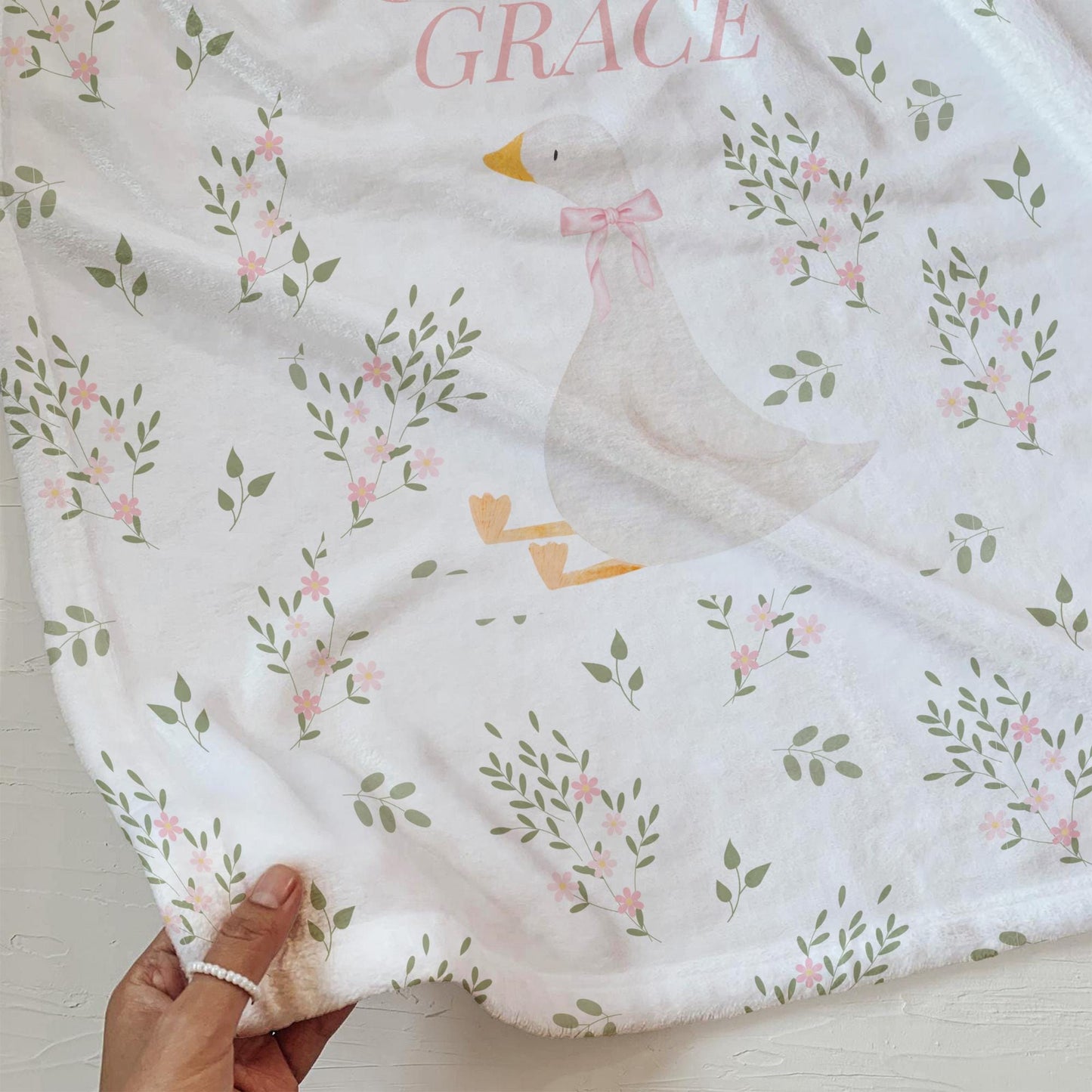 Silly Goose Blanket Floral Personalized Blanket Baby Girl Floral Blanket Custom Baby Gift Girl Baby Shower Gift One silly goose Birthday