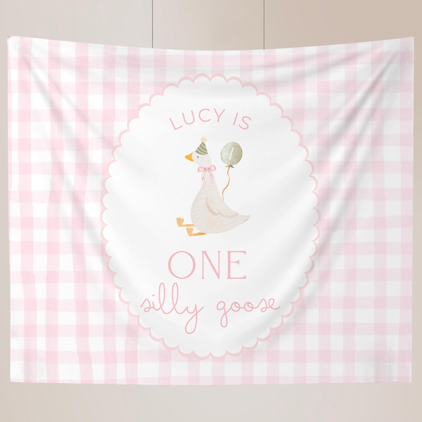 One Silly Goose Birthday Personalized Banner 1st Birthday Silly Goose Party Decor Photo Backdrop Goose Custom Banner First Birthday Ideas