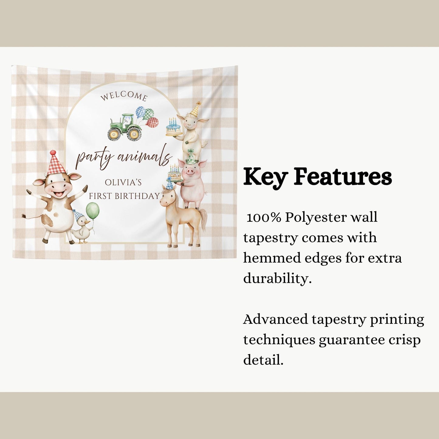 Farm Birthday Personalized Banner 1st Birthday Farm Animals Party Decor Photo Backdrop Barnyard Custom Sign Calling All Party Animals