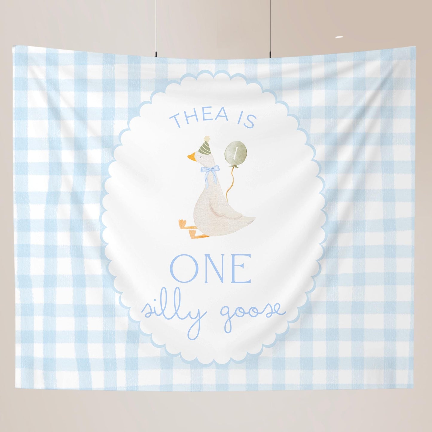 One Silly Goose Birthday Personalized Banner 1st Birthday Silly Goose Party Decor Photo Backdrop Goose Custom Banner First Birthday Ideas