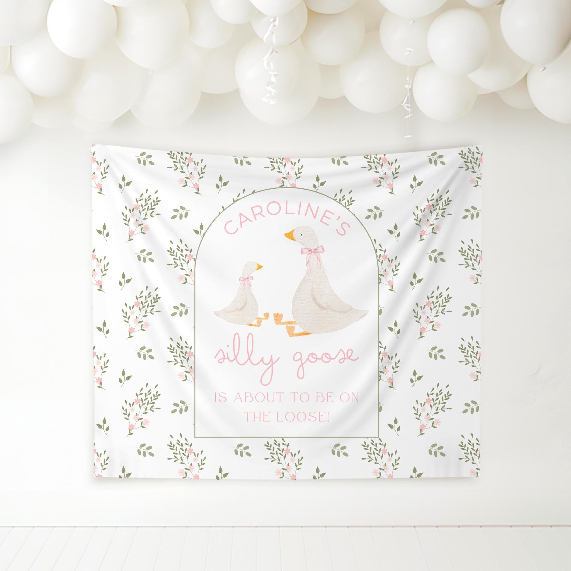 Silly Goose Baby Shower Banner, Creative Goose Decorations, Baby Shower Backdrop, Joyful Party Sign