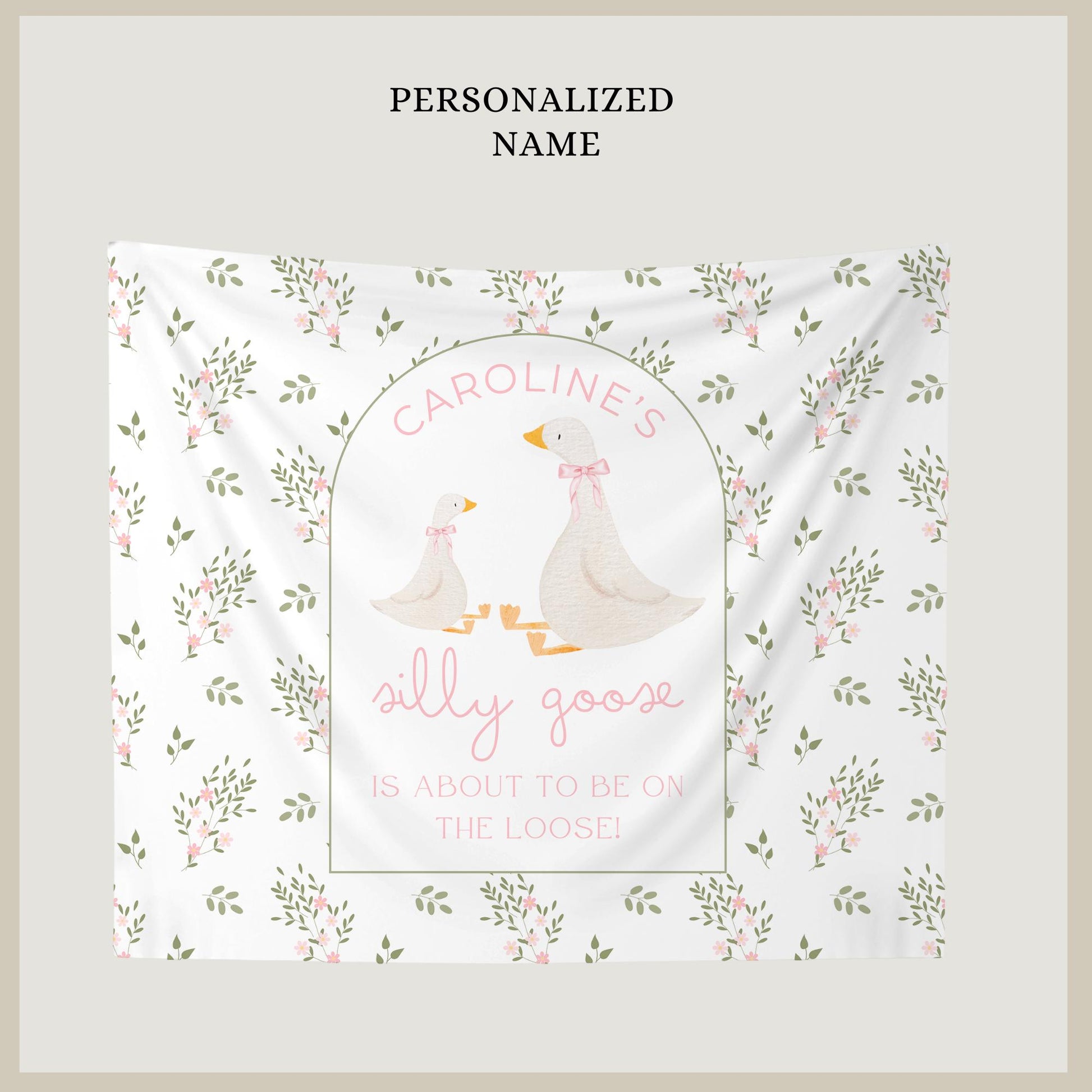 Silly Goose Baby Shower Banner, Unique Goose Party Decor, Baby Shower Backdrop, Playful Theme Sign