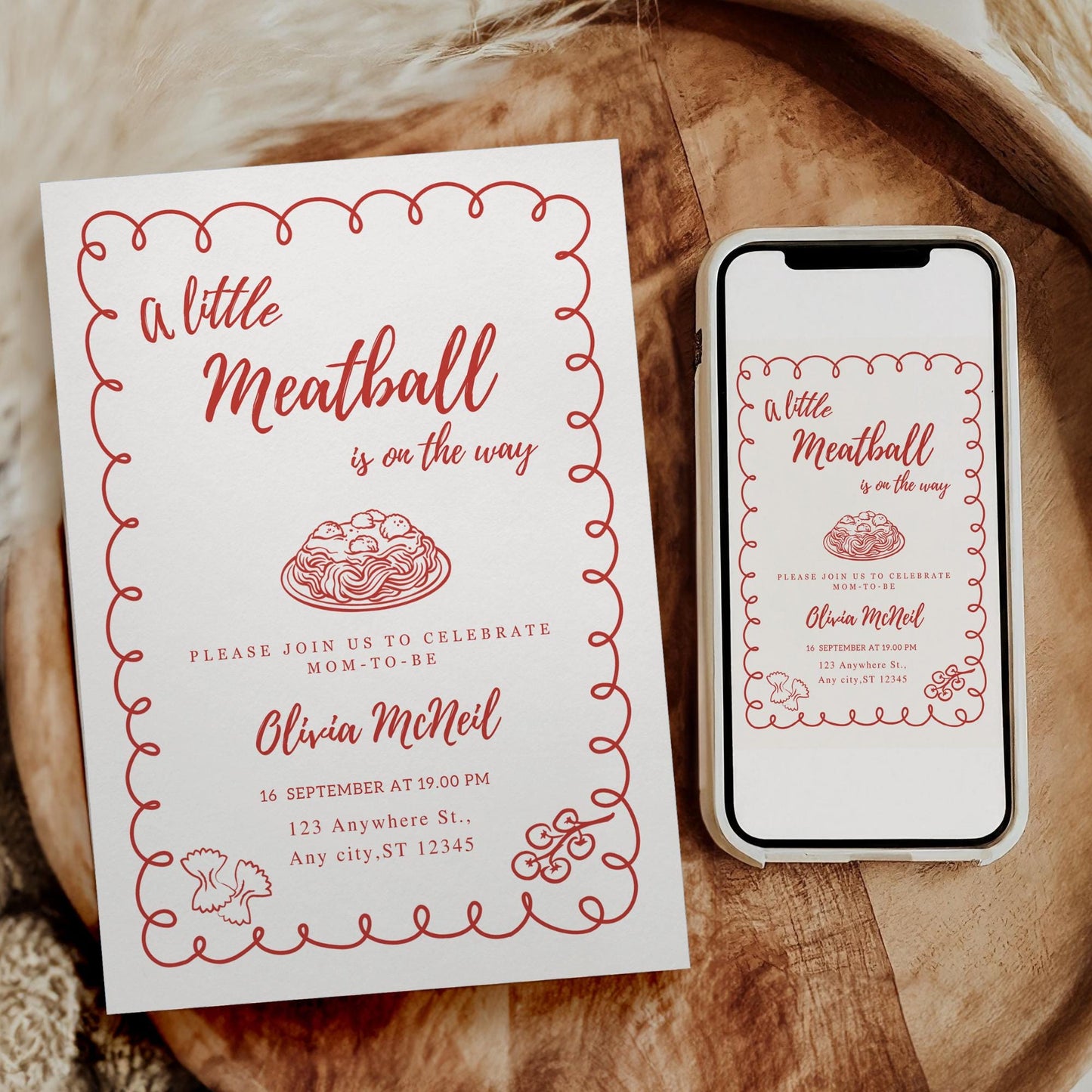 meatball baby shower, hand drawn invite, italian baby shower, boy little meatball, little meatball baby, girl little meatball, meatball download, diy meatball invite, editable meatball, meatball template, digital meatball, meatball invitation, shower template