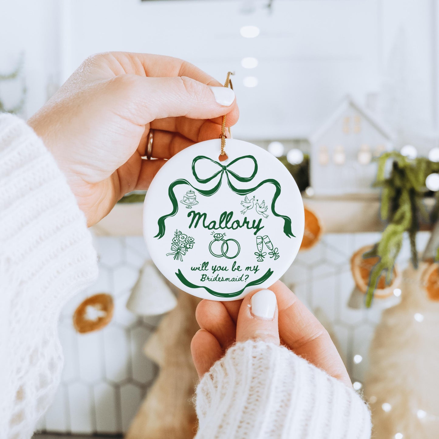 Bridesmaids Proposal, Bridesmaid Ornament, Christmas Ornaments, Bridal Party Gift, Maid Of Honor Gift, Wedding Ornament, Will You Be My, Proposal Ornament, Bridesmaid Keepsake, Wedding Party Gifts, Personalized Gifts, Be My Bridesmaid, Gift For Bridesmaid