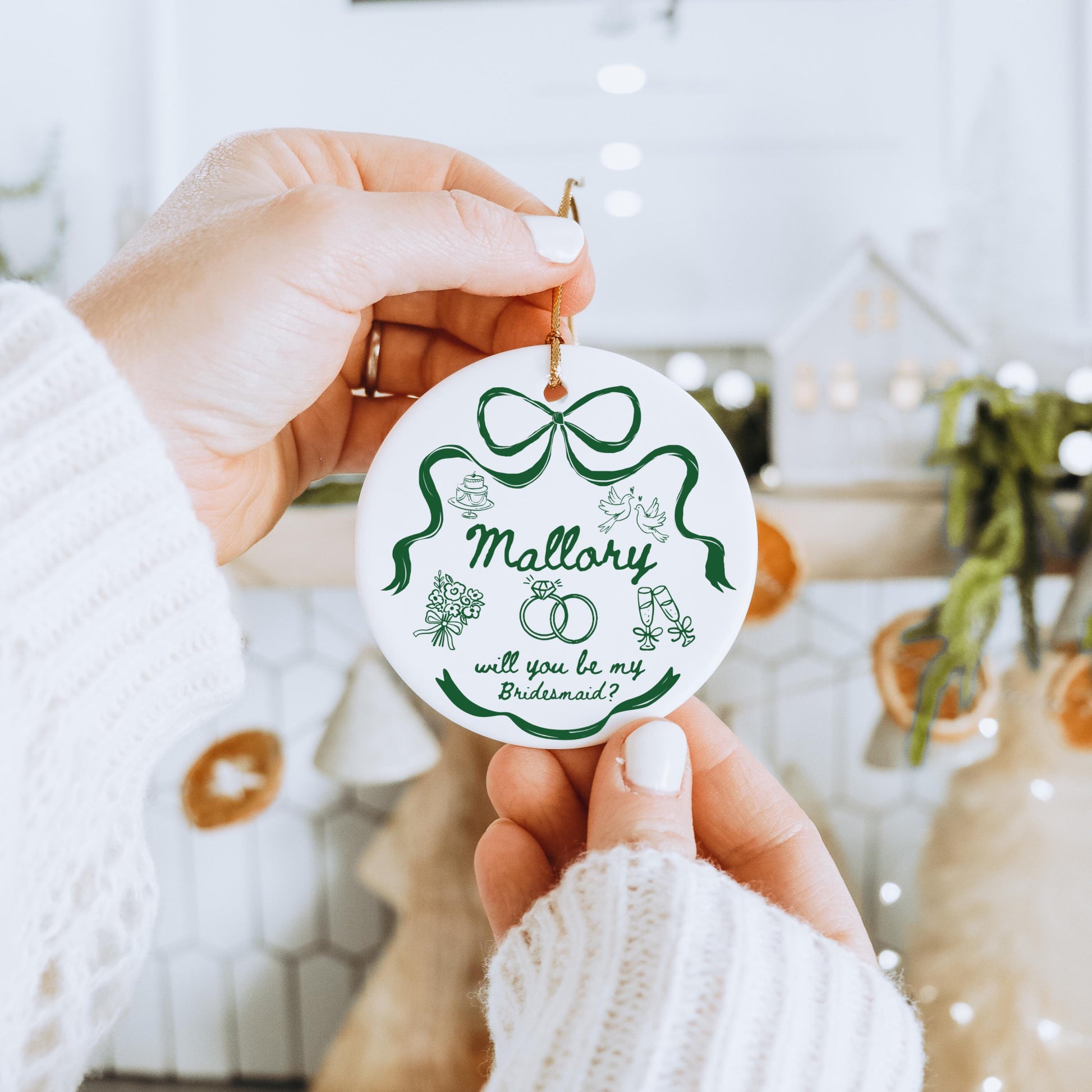 Bridesmaids Proposal, Bridesmaid Ornament, Christmas Ornaments, Bridal Party Gift, Maid Of Honor Gift, Wedding Ornament, Will You Be My, Proposal Ornament, Bridesmaid Keepsake, Wedding Party Gifts, Personalized Gifts, Be My Bridesmaid, Gift For Bridesmaid