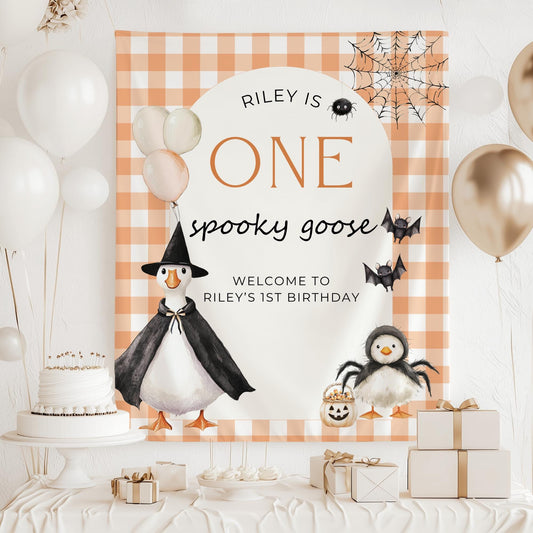 Our Little Pumpkin is Turning One Birthday Banner, Fall 1st Birthday Decorations, Autumn Party Decor, Custom Sign