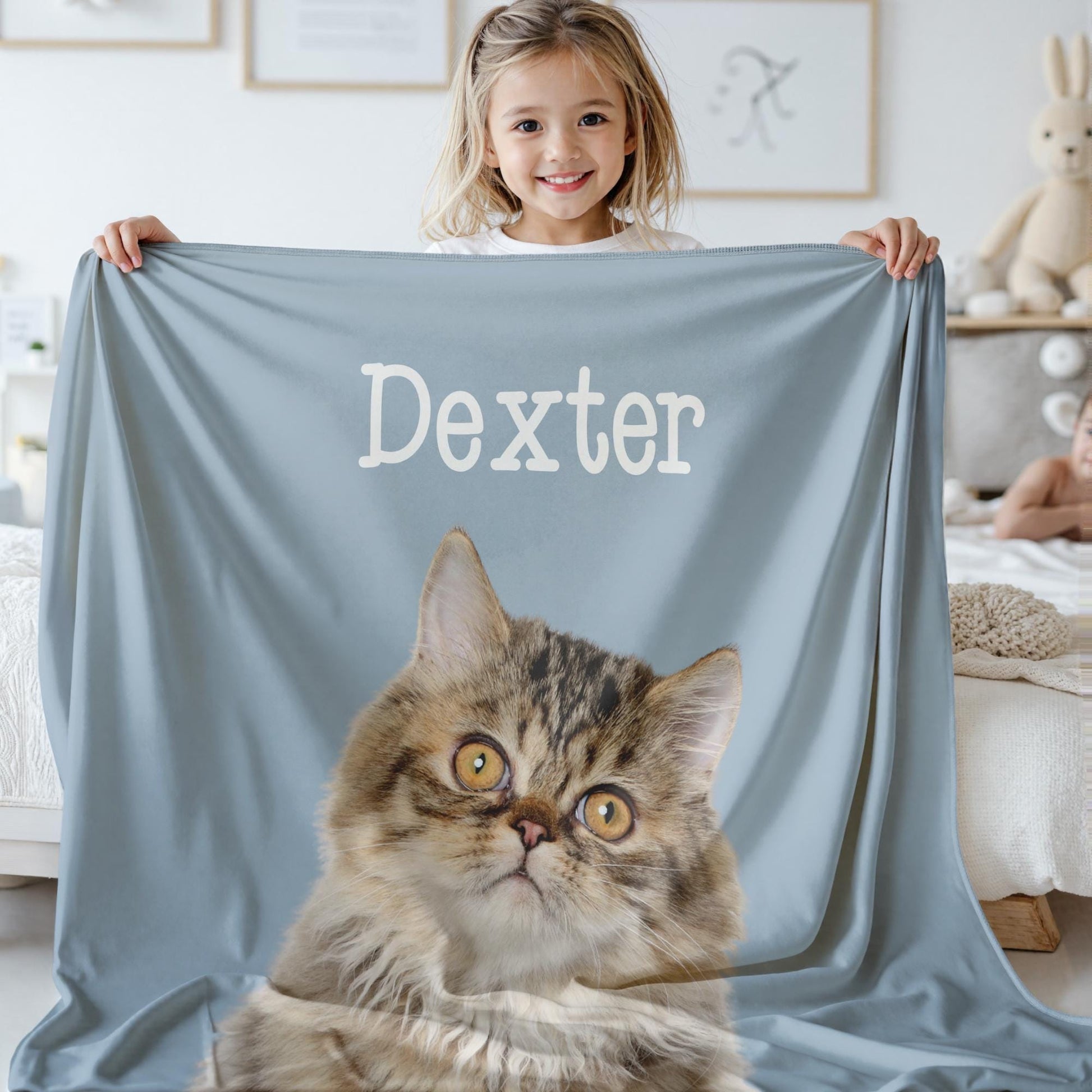 Pet Photo Blanket, Personalized Custom Blanket for Dog Lovers, Unique Pet Memorial Gift, Cozy Keepsake for Pet Owners