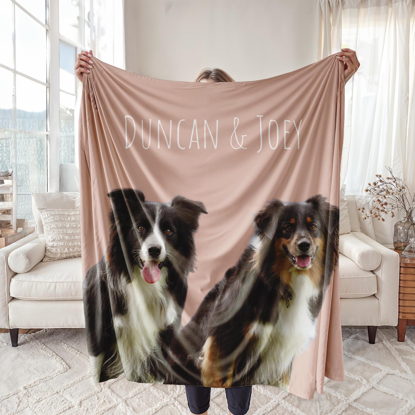 Pet Photo Blanket, Personalized Custom Dog Blanket, Unique Gift for Pet Lovers, Cozy Memorial Throw for Pet Owners