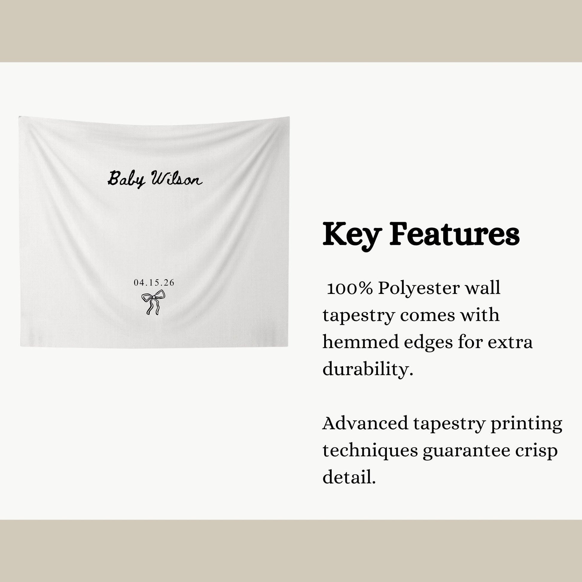 Baby Shower Banner, Elegant Fabric Minimalist Sign, Custom Welcome Decor, Personalized Baby Shower Backdrop