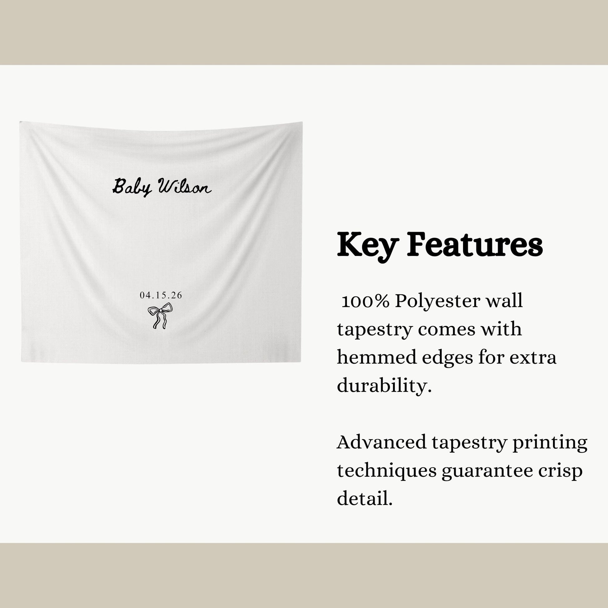 Baby Shower Banner, Elegant Fabric Minimalist Sign, Custom Welcome Decor, Personalized Baby Shower Backdrop