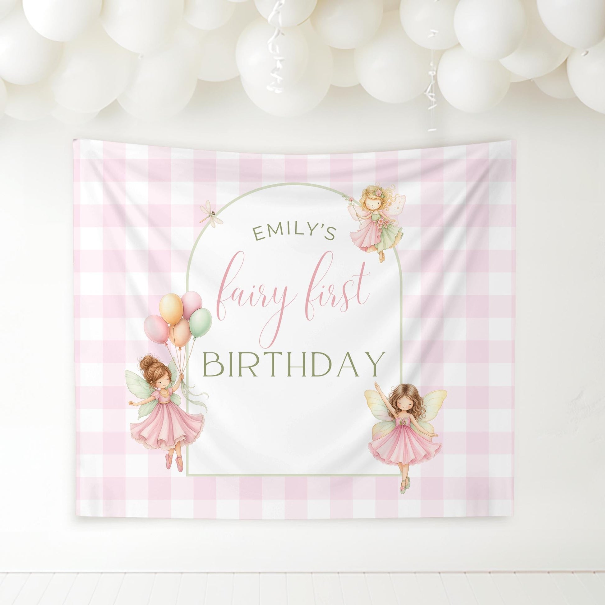 Fairy First Birthday Fairy Birthday Fairy 1st Birthday Fairy Birthday Decor Fairy Custom Banner Magical Fairy Birthday Garden Birthday