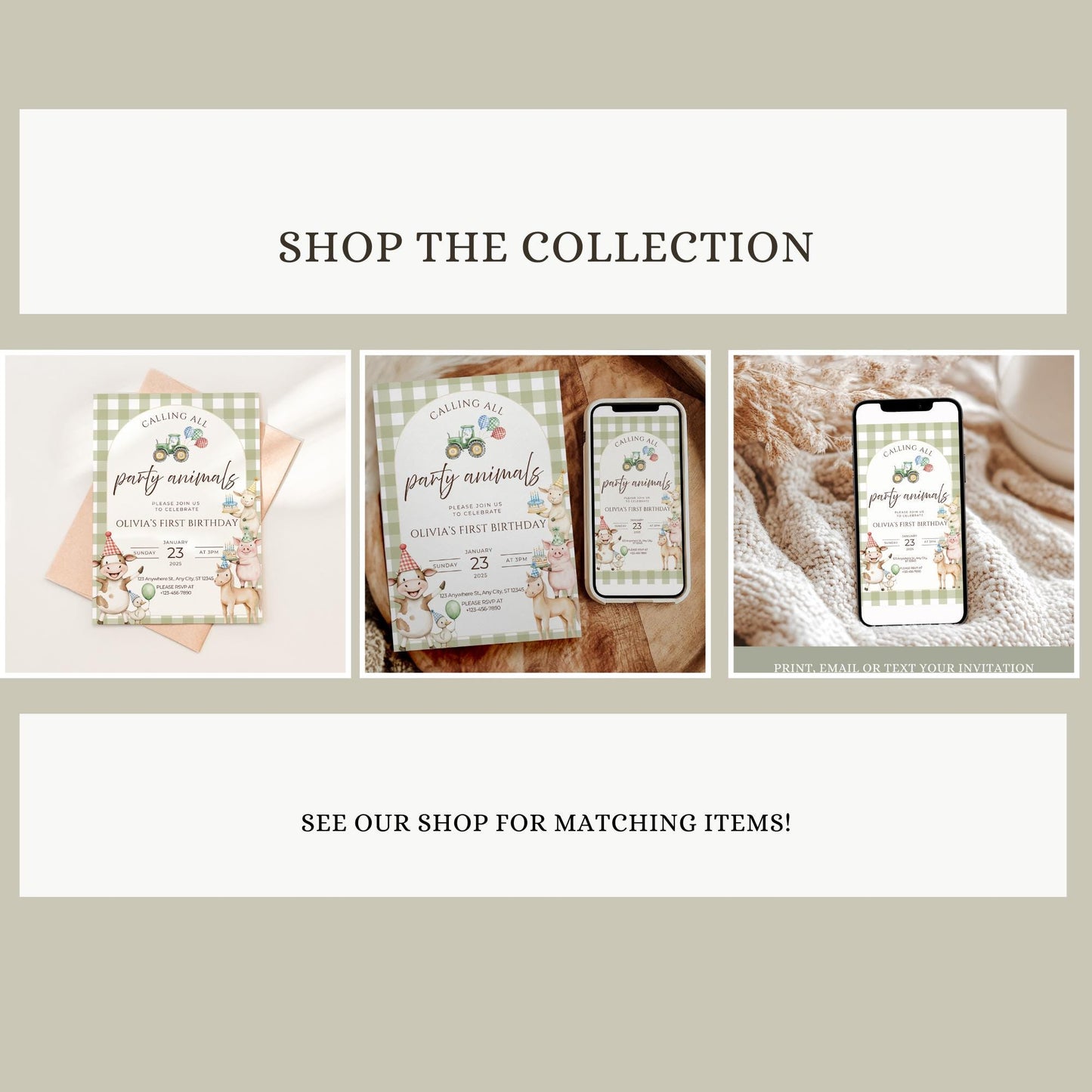 Farm Animal Party Hats Printable Birthday Decorations for Kids Party Animals Birthday Hat Instant Download Barnyard First Birthday Decor