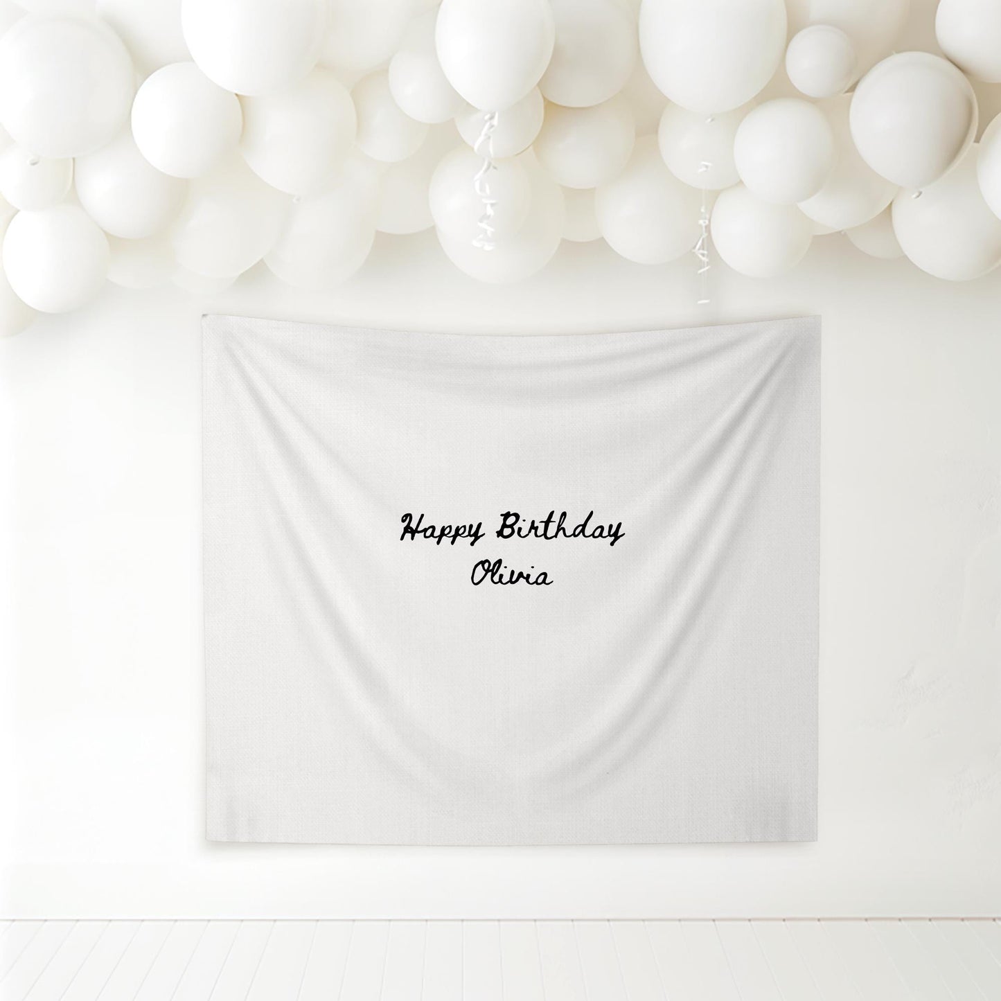 Personalized Birthday Name Flag Custom Birthday Banner Fabric Sign Fabric Birthday Sign Birthday Decor Hanging Linen Backdrop Welcome Sign