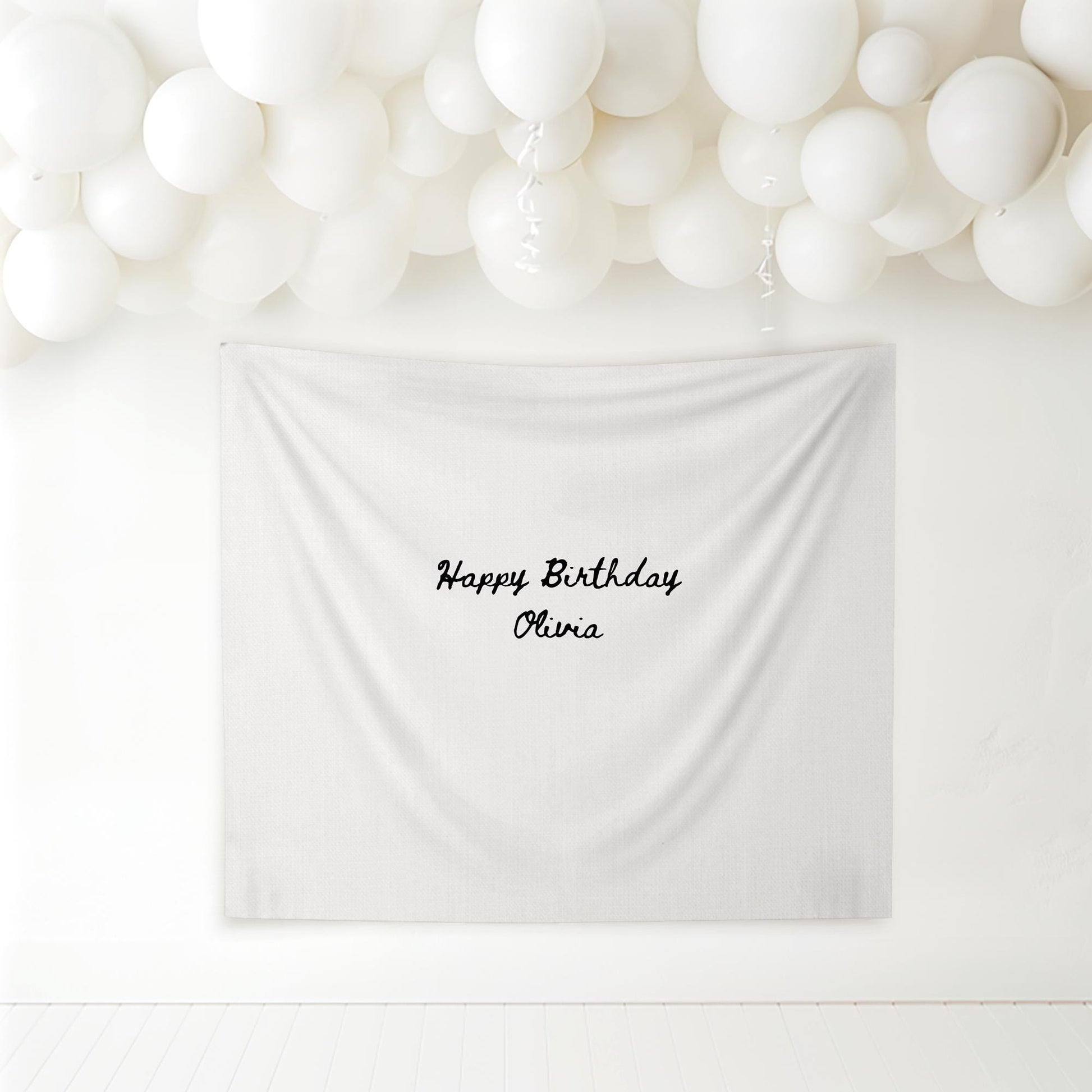 Personalized Birthday Name Flag Custom Birthday Banner Fabric Sign Fabric Birthday Sign Birthday Decor Hanging Linen Backdrop Welcome Sign