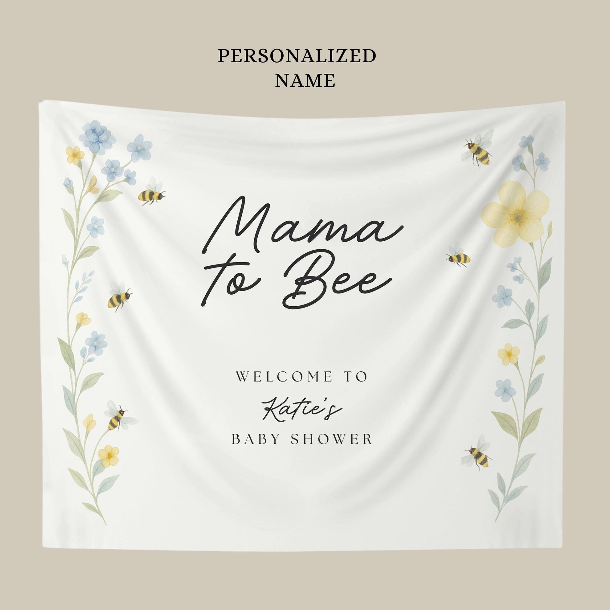 Mama to Bee Baby Shower Banner Honeycomb Decor Bee Theme Party Decorations Gender Reveal Banner Floral Bee Decor Bee Baby Shower Sign