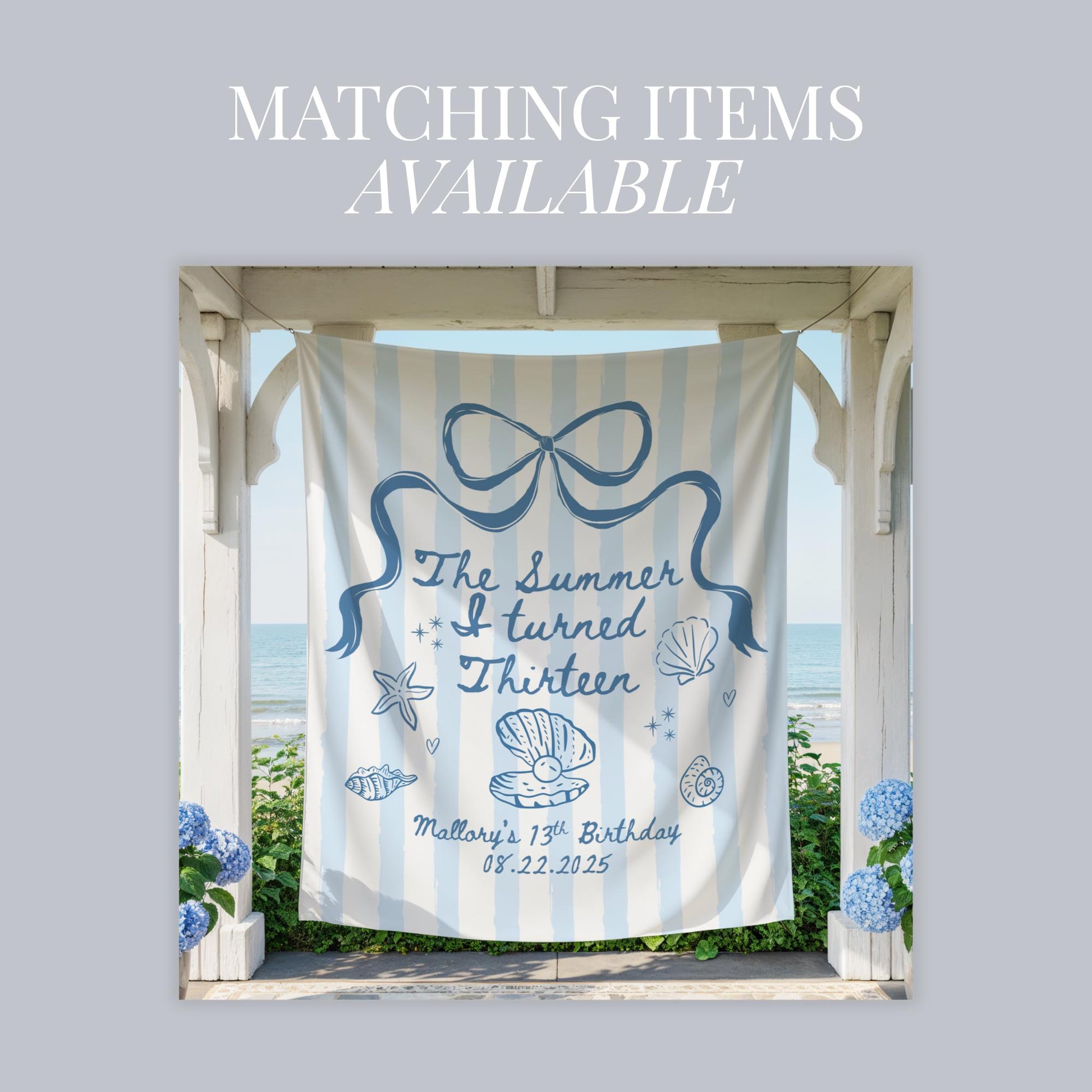 The Summer I turned 13 Birthday Invitation Any Age Custom Party Invite Beach Birthday Template Teen Girl Party Supplies Pre teen Party