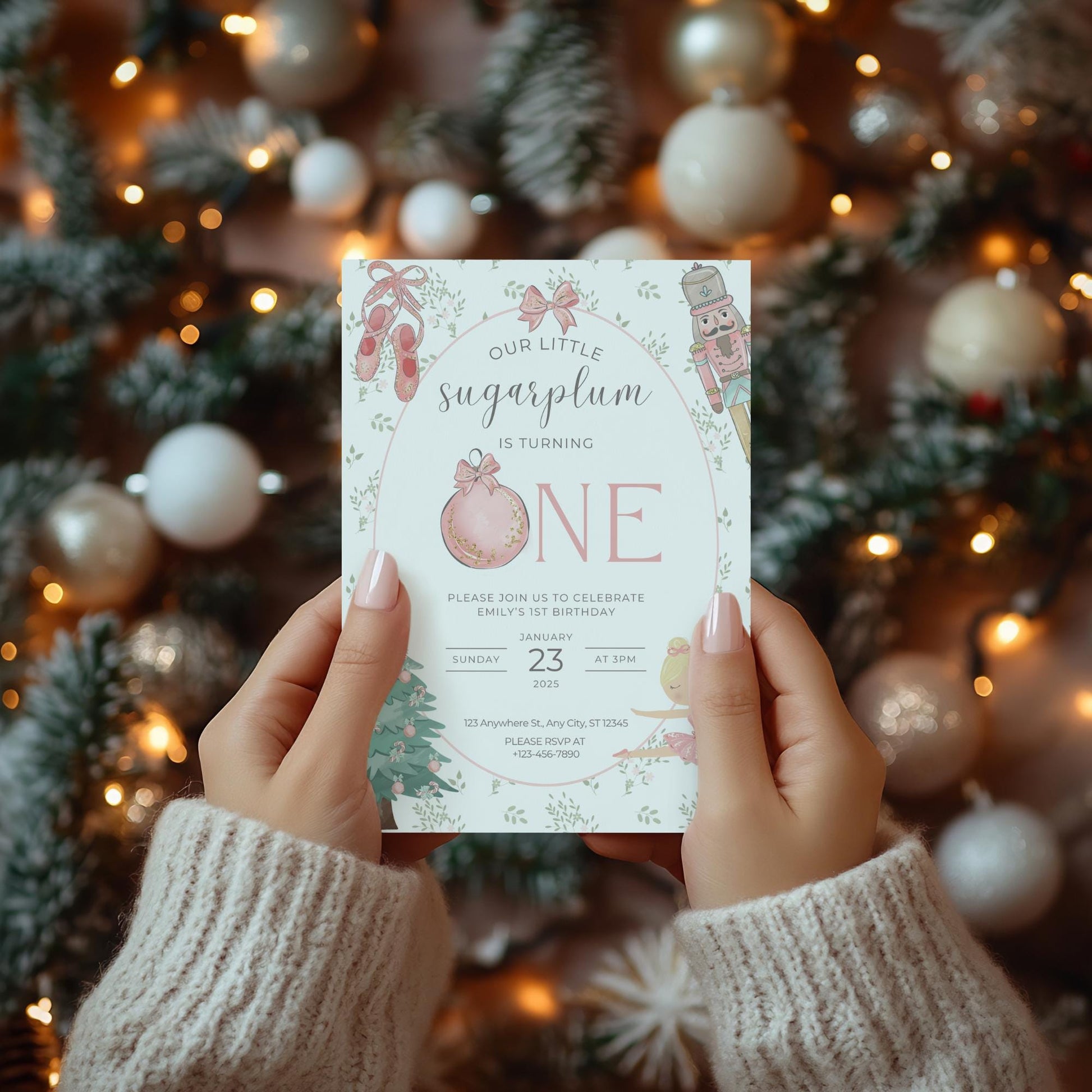 christmas birthday,oh what fun first,oh what fun invite,nutcracker birthday,nutcracker party,christmas bday party,preppy christmas,holiday birthday,oh what fun bday,xmas first birthday,watercolor holiday,nutcracker theme,girl's nutcracker