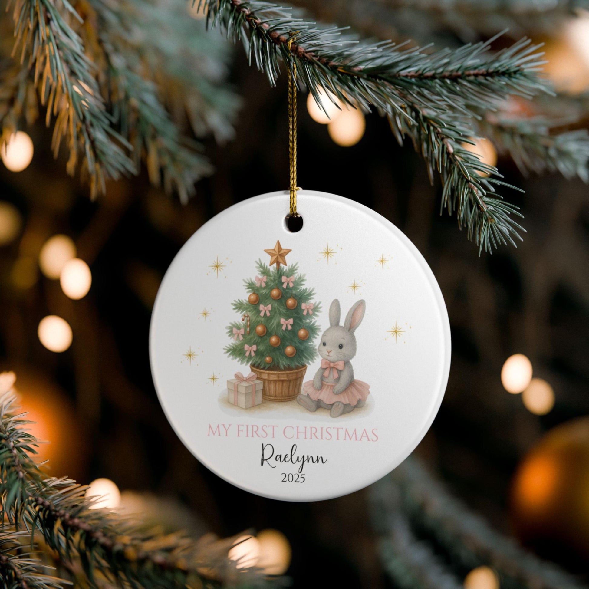 Babys First Christmas Ornament, Unique Personalized Baby Gift, Newborn Keepsake, Holiday Decoration, Baby Keepsake