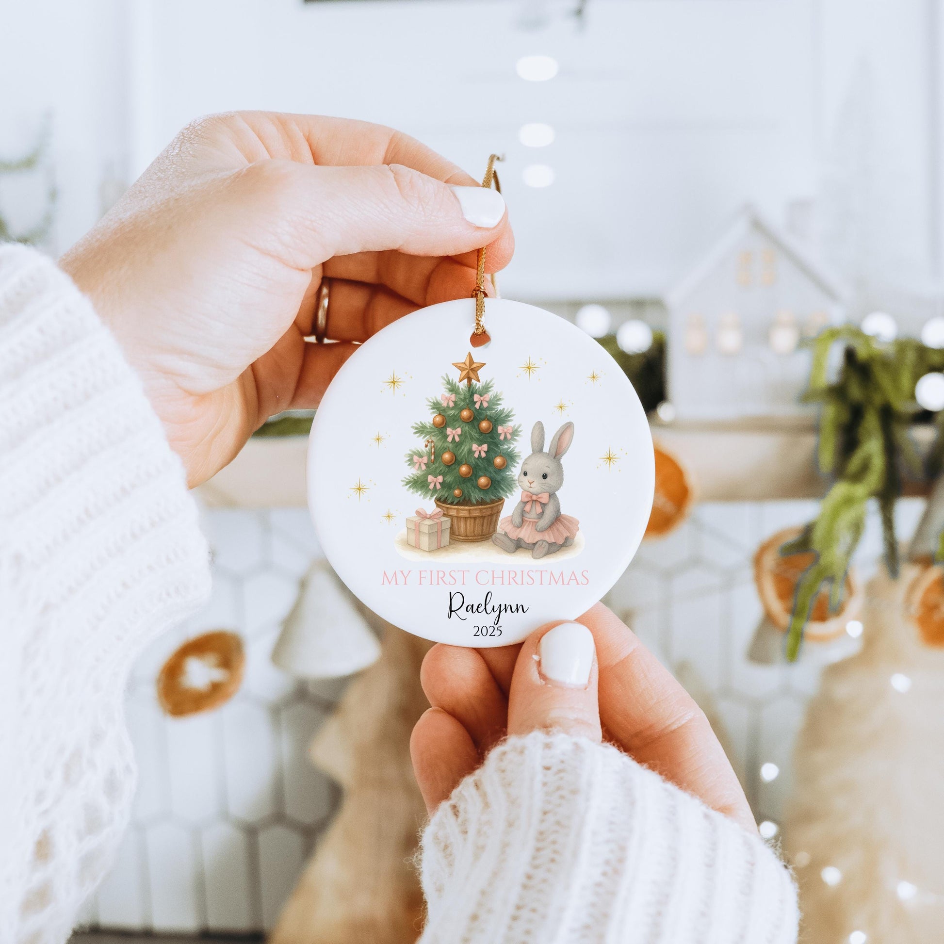 Babys First Christmas Ornament, Unique Personalized Baby Keepsake, Newborn Gift, Holiday Decoration, Baby Gift