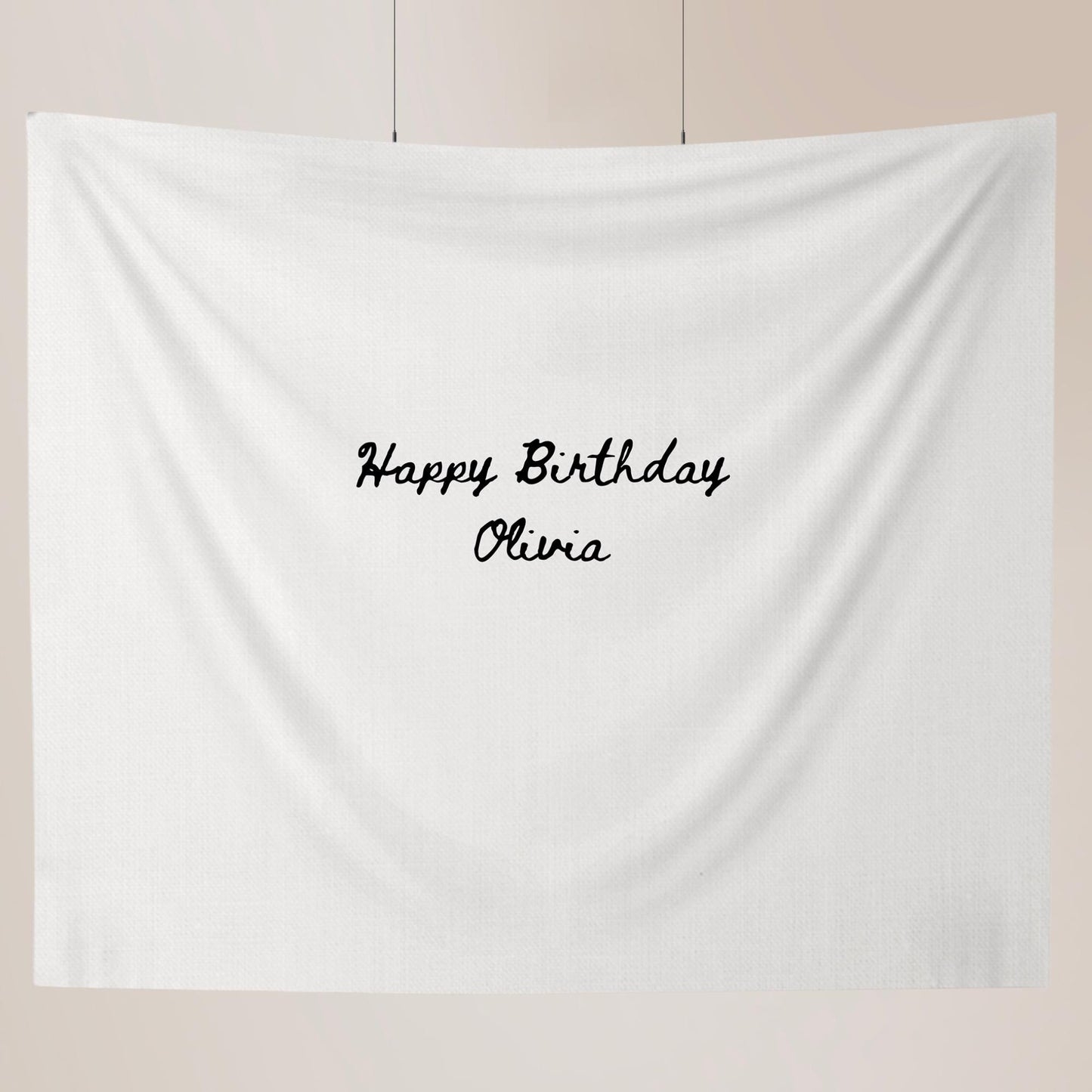 Personalized Birthday Name Flag Custom Birthday Banner Fabric Sign Fabric Birthday Sign Birthday Decor Hanging Linen Backdrop Welcome Sign