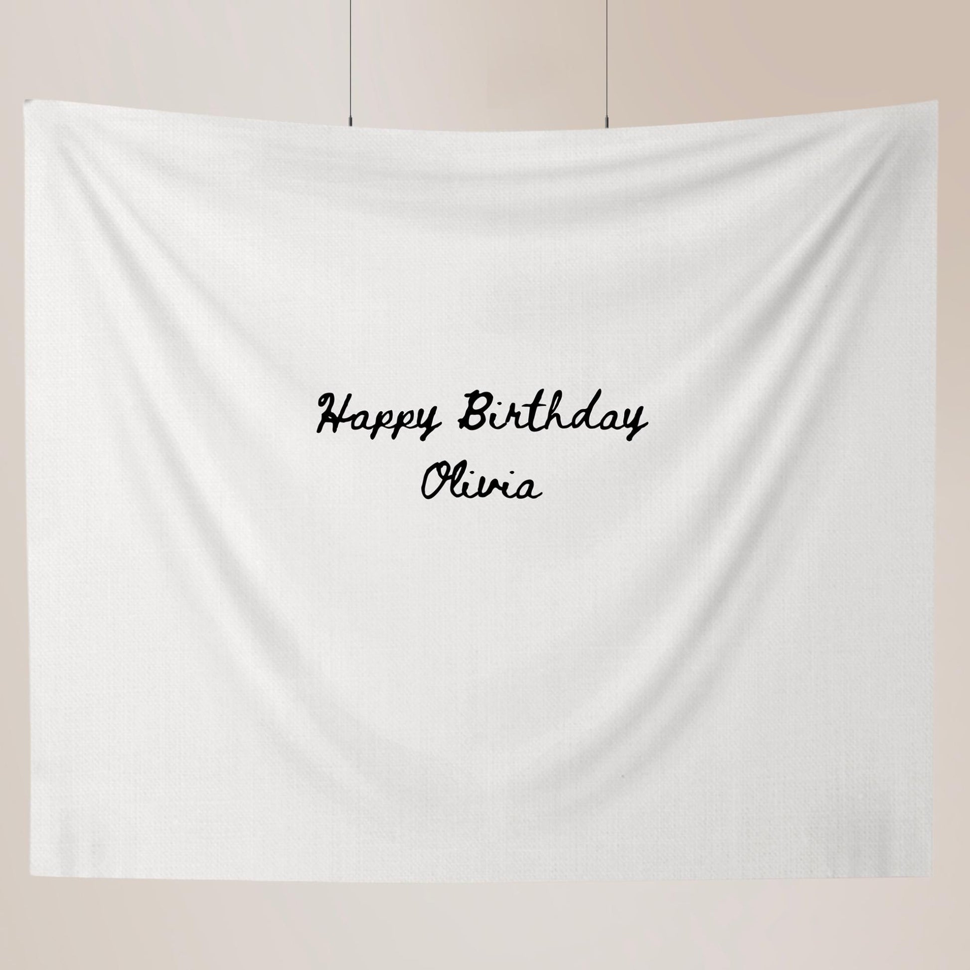Personalized Birthday Name Flag Custom Birthday Banner Fabric Sign Fabric Birthday Sign Birthday Decor Hanging Linen Backdrop Welcome Sign