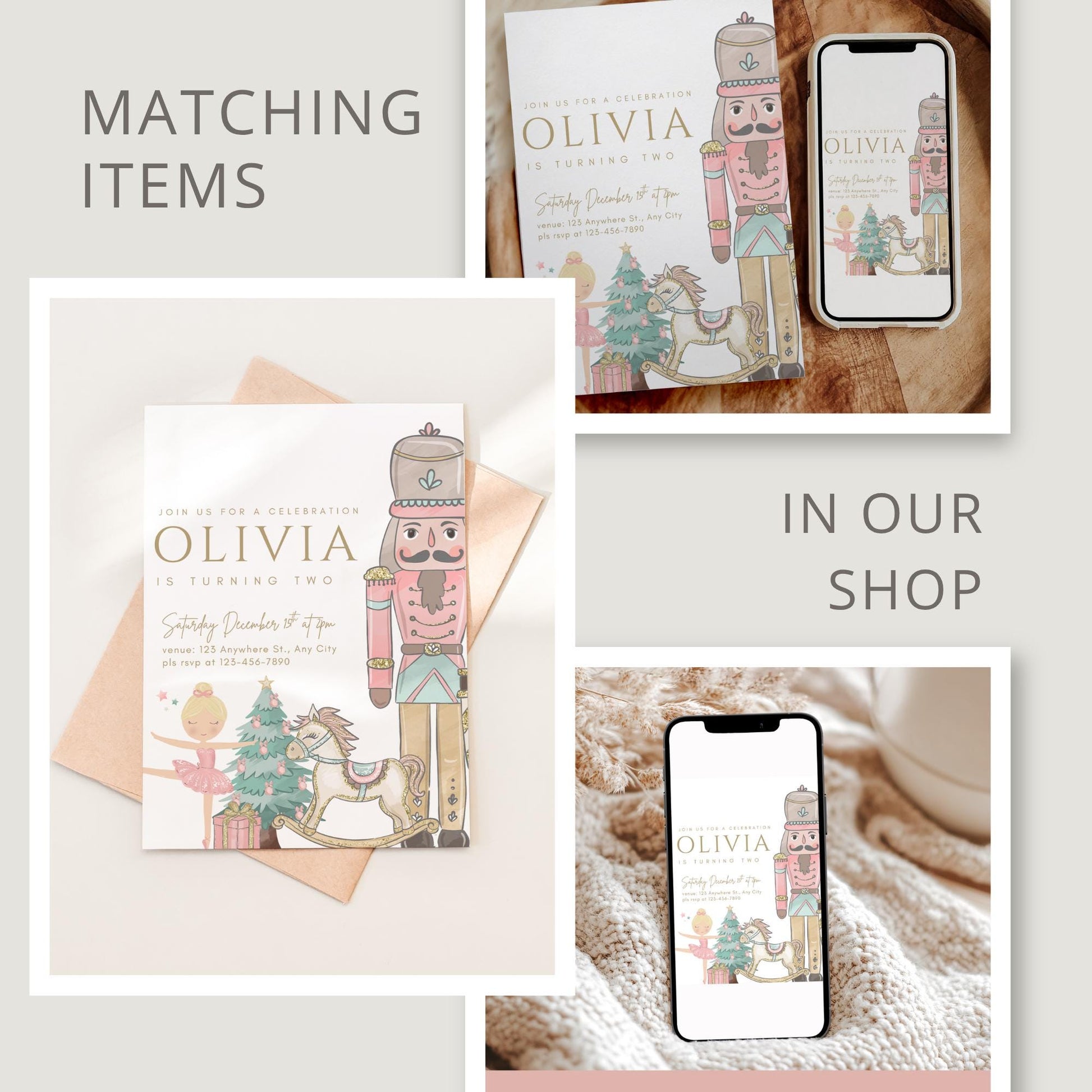 Nutcracker Ballet Birthday Banner ANY AGE Sugarplum Fairy Birthday Personalized Welcome Sign Winter Wonderland Birthday Photo Backdrop