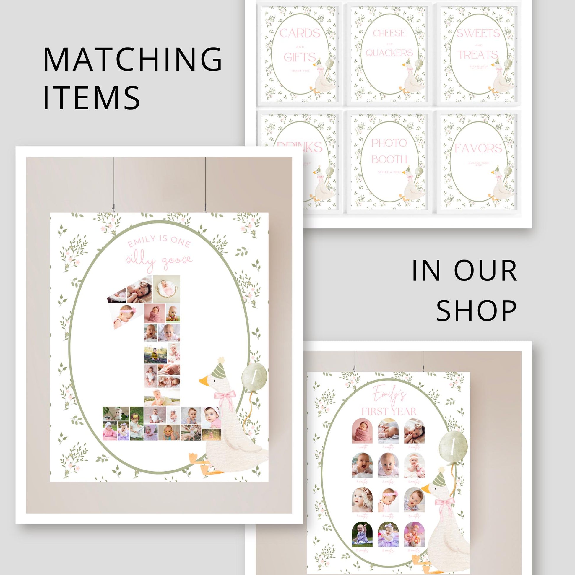 One Silly Goose Birthday Chip Bag Editable Silly Goose Party Chip Bag Label Silly Goose party favors Vintage Floral Goose Printable decor