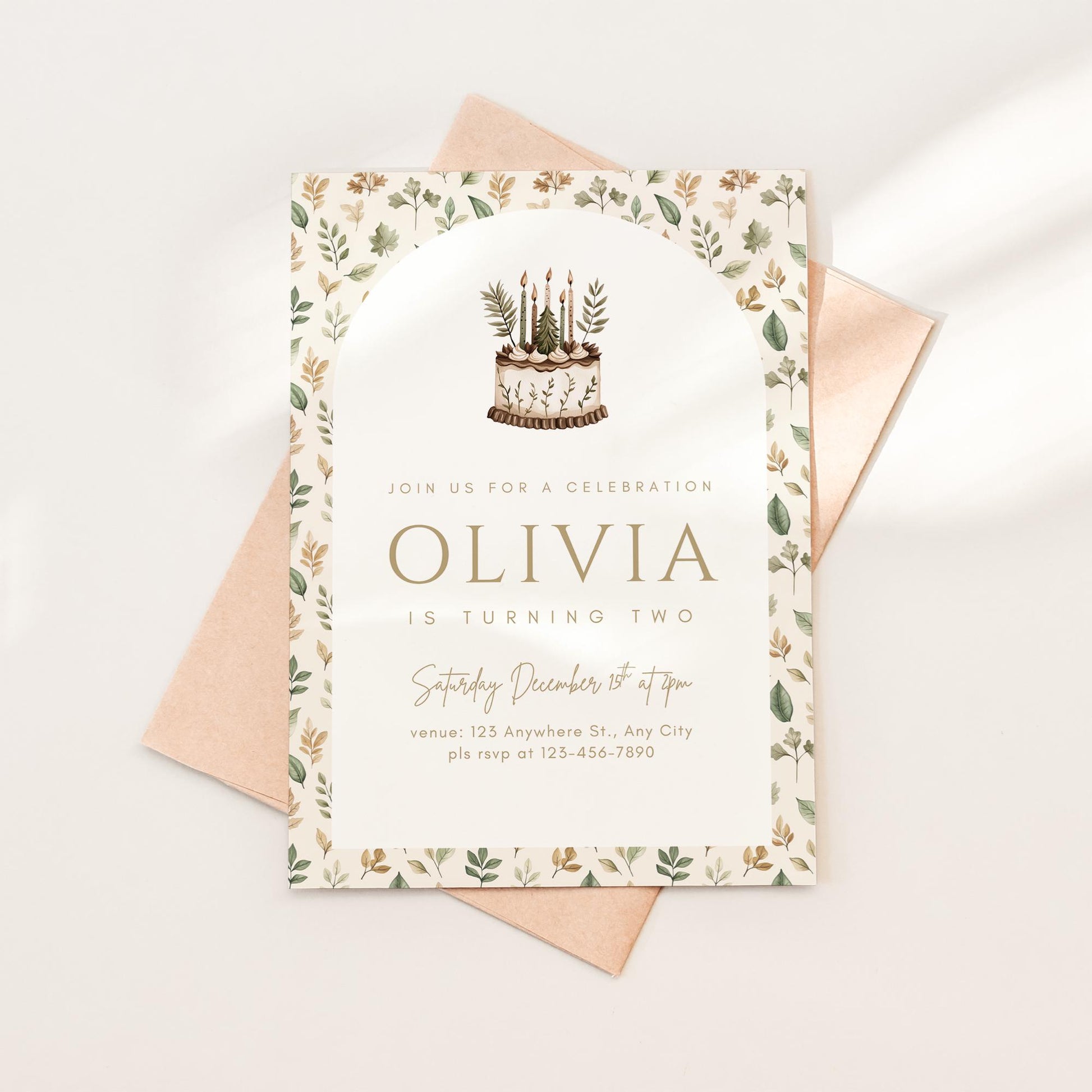 Boho Birthday Invitation Evite Woodland Birthday Invite Printable Template Editable Forrest Theme Party Decor Minimalist Boho Invitation