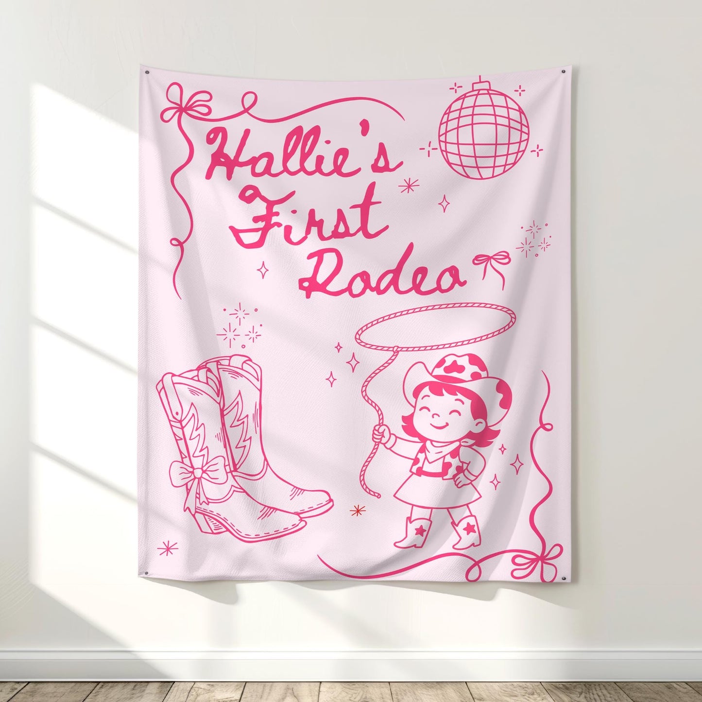 First Rodeo Birthday Tapestry, First Rodeo Birthday Boy Decor, My First Rodeo Birthday Banner, My 1st Rodeo Backdrop, My First Rodeo Decor
