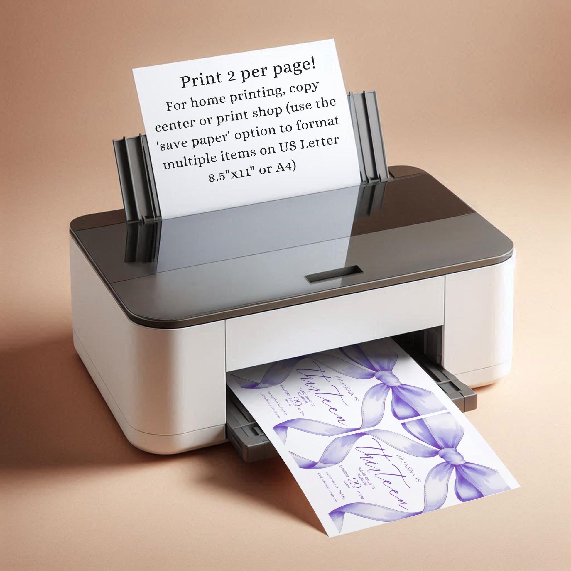 13th birthday invitation girl Purple Coquette Invite 13 year old girl Birthday Girl thirteenth Purple Bow Birthday Teen Birthday Party