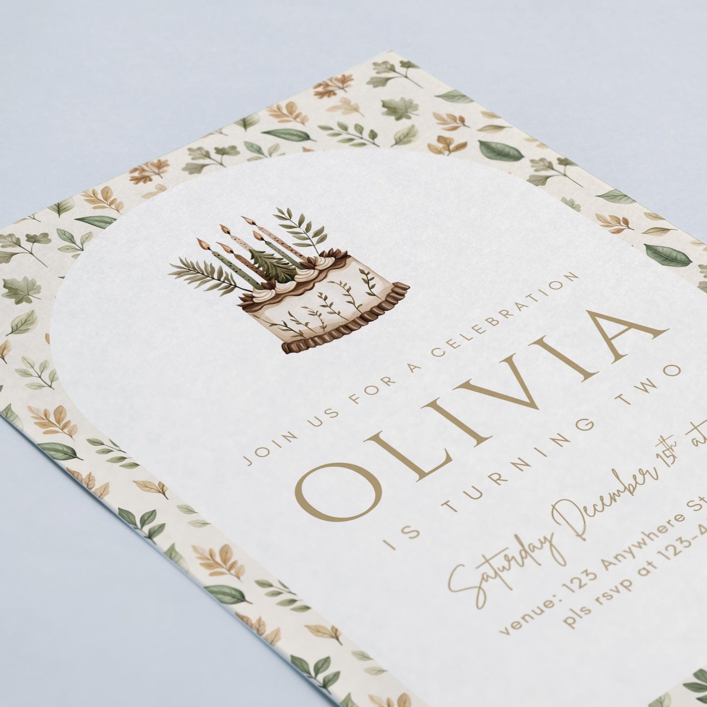 Boho Birthday Invitation Evite Woodland Birthday Invite Printable Template Editable Forrest Theme Party Decor Minimalist Boho Invitation