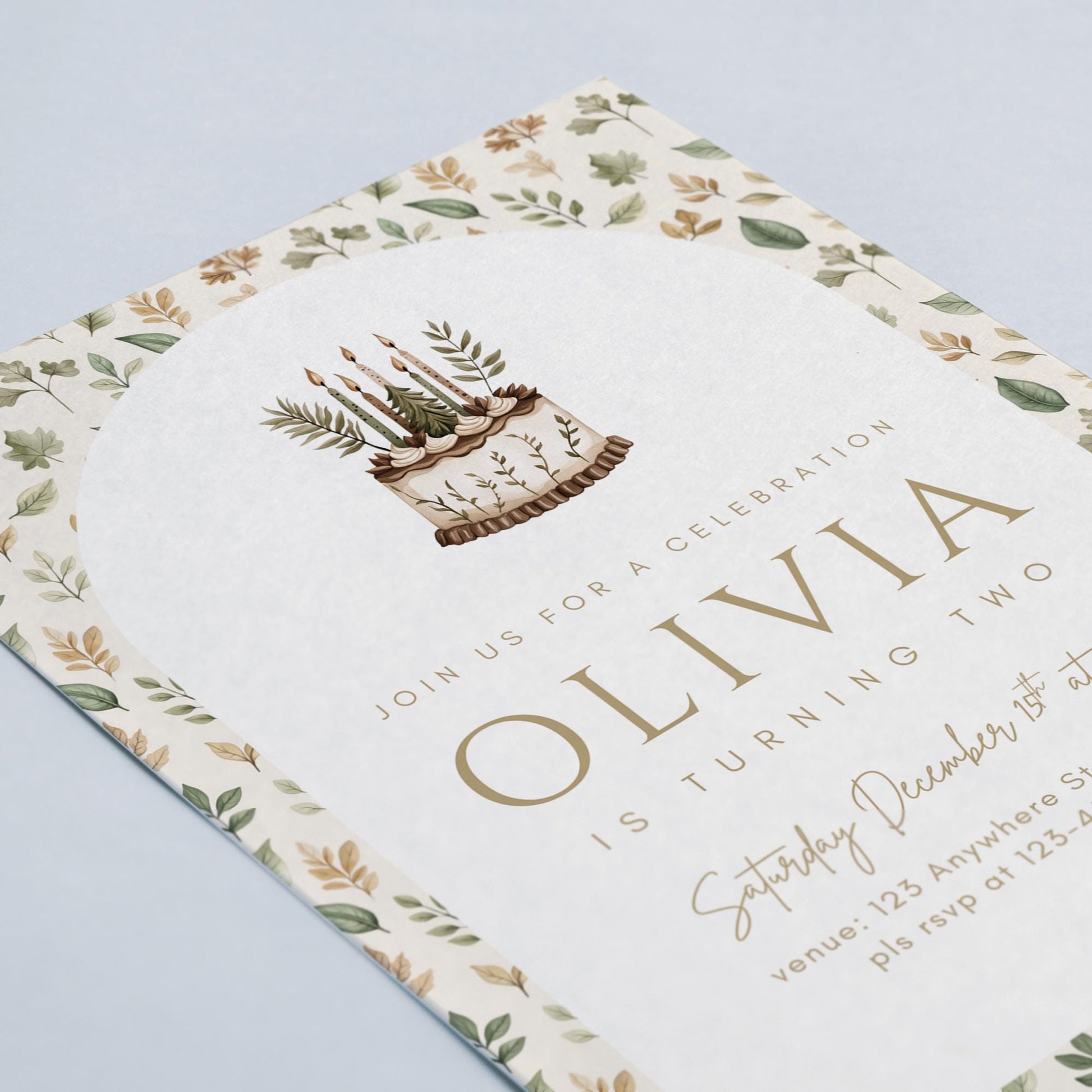 Boho Birthday Invitation Evite Woodland Birthday Invite Printable Template Editable Forrest Theme Party Decor Minimalist Boho Invitation